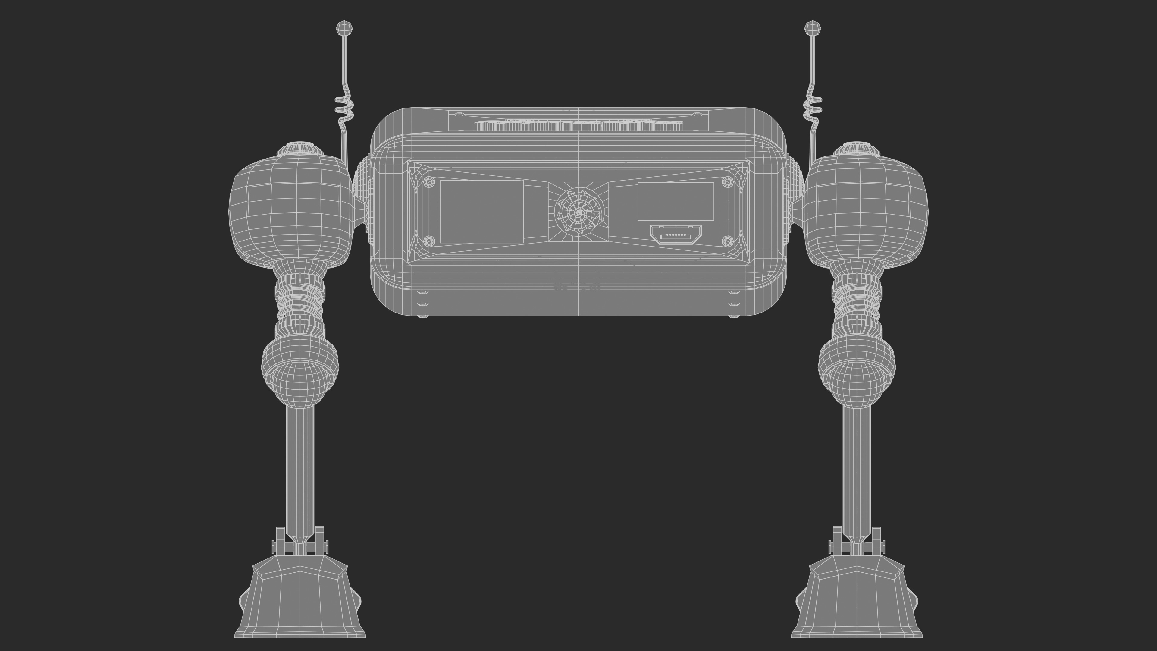 3D Tiny Robot Retro-Futuristic 3D model_10