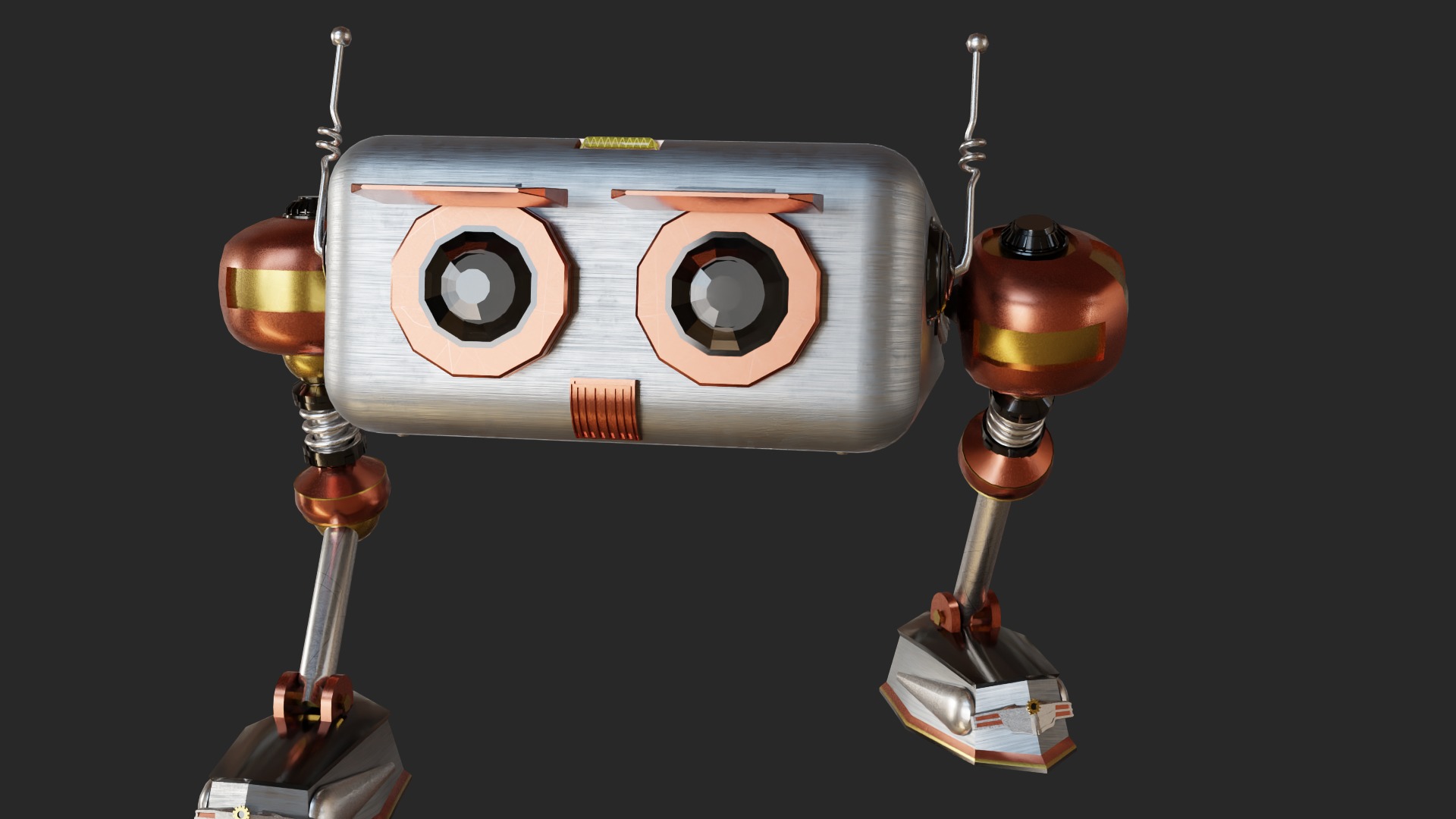 3D Tiny Robot Retro-Futuristic 3D model_3