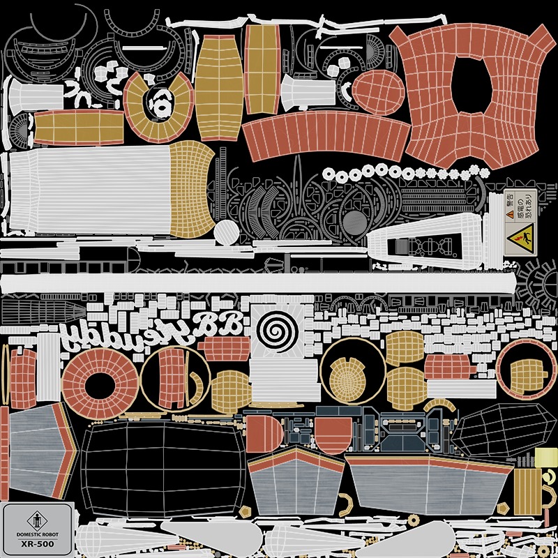 3D Tiny Robot Retro-Futuristic 3D model_13