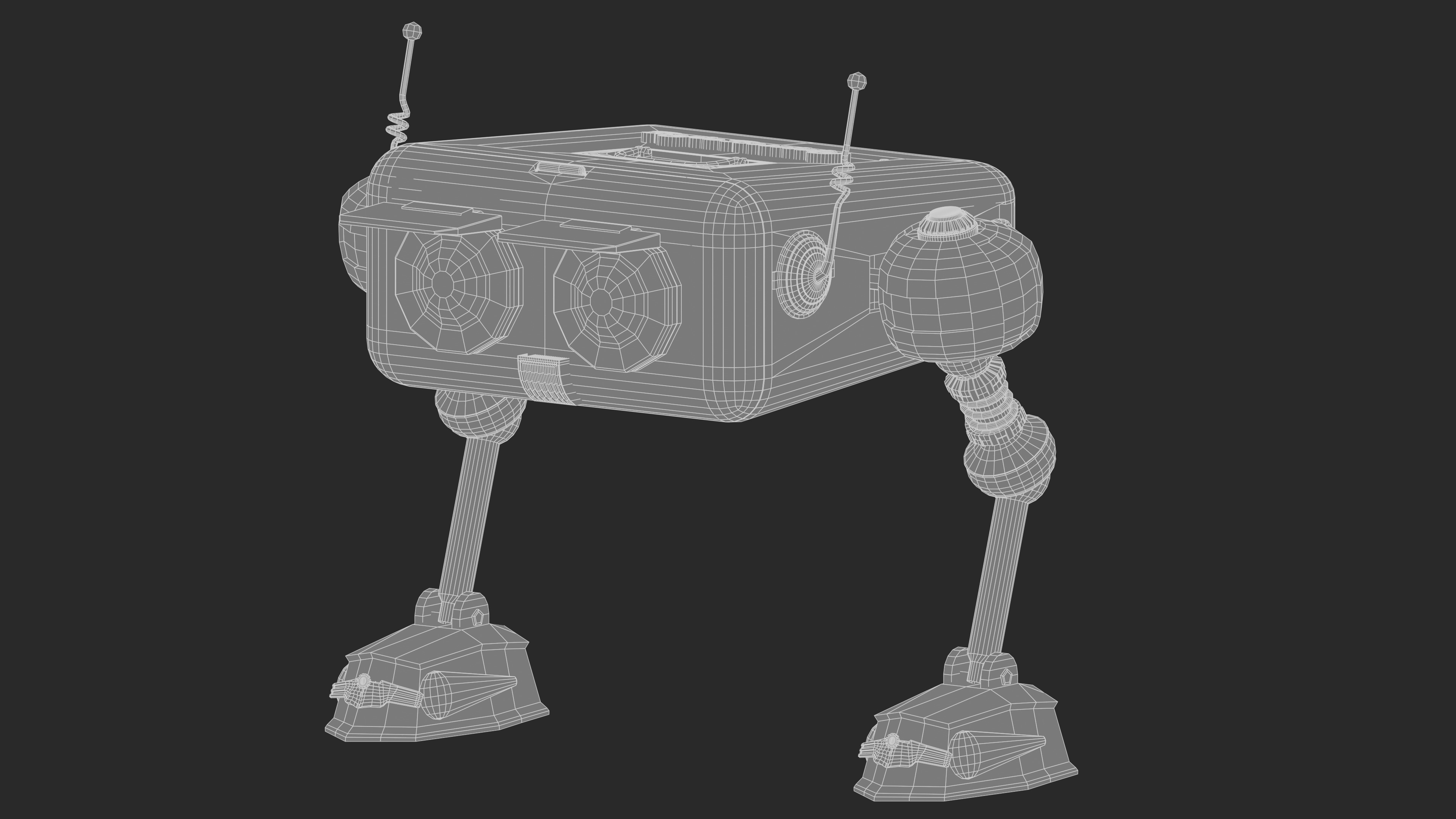 3D Tiny Robot Retro-Futuristic 3D model_7