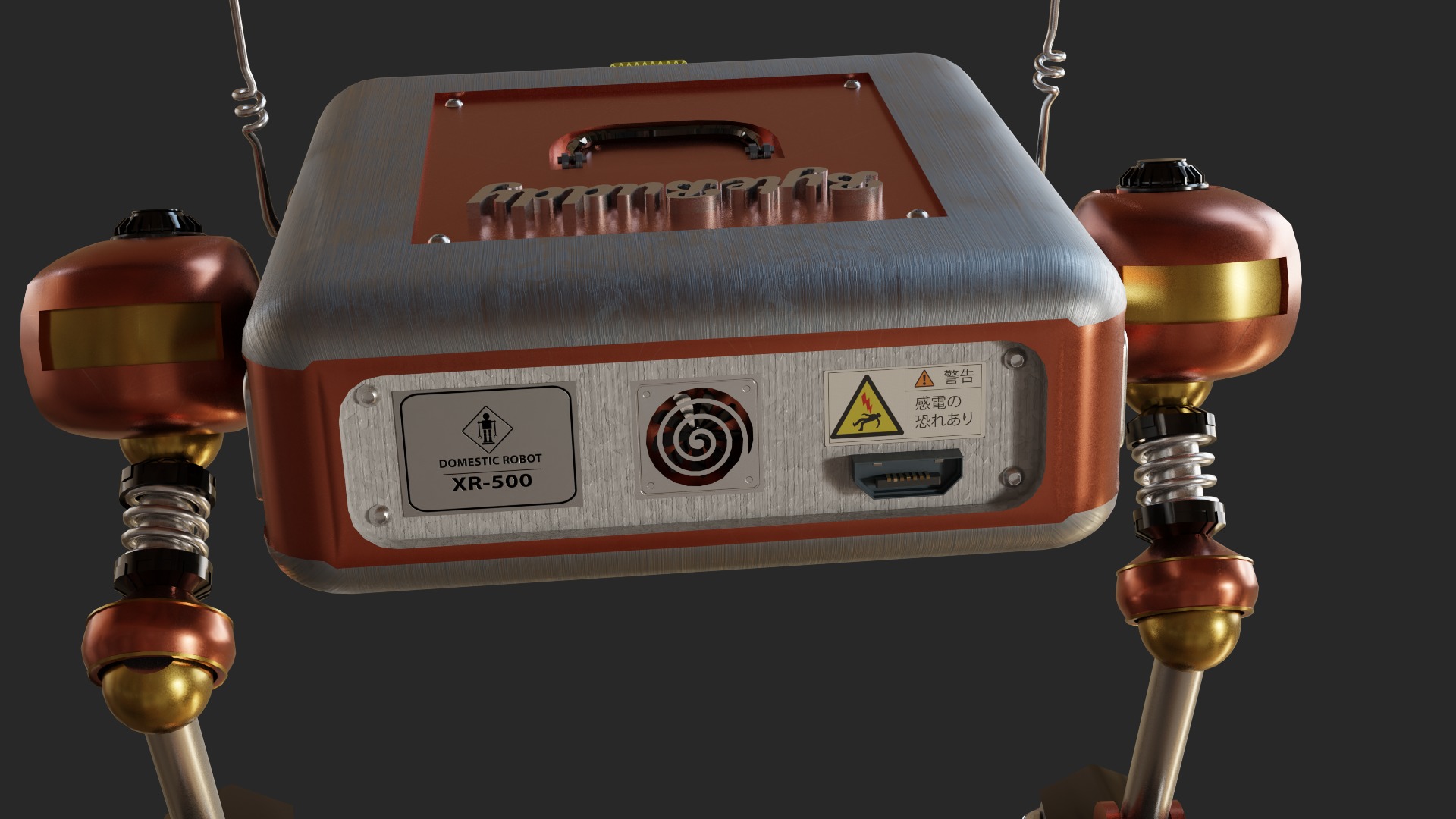 3D Tiny Robot Retro-Futuristic 3D model_4