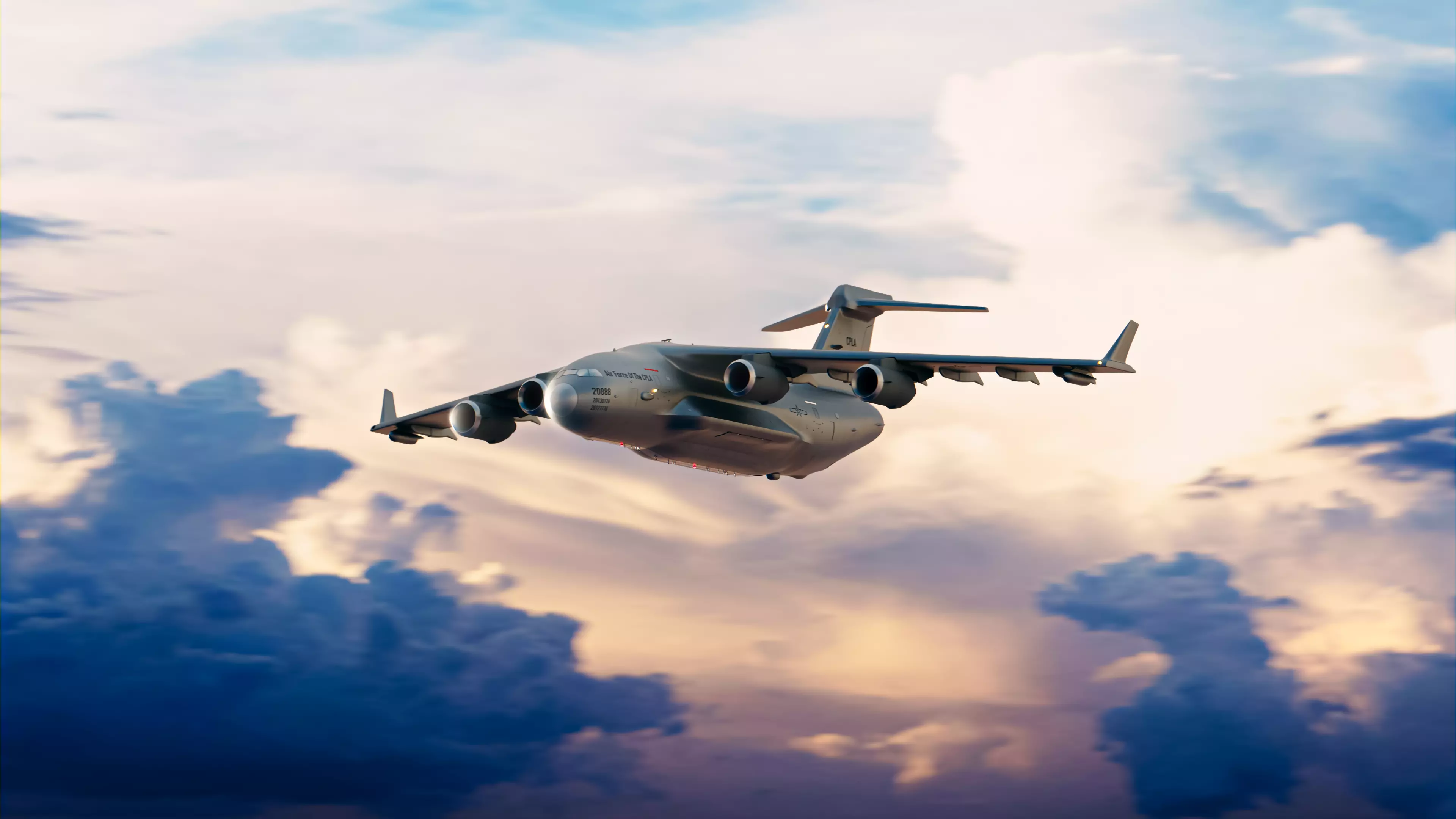 warplane-Military aircraft Low-poly 3D model