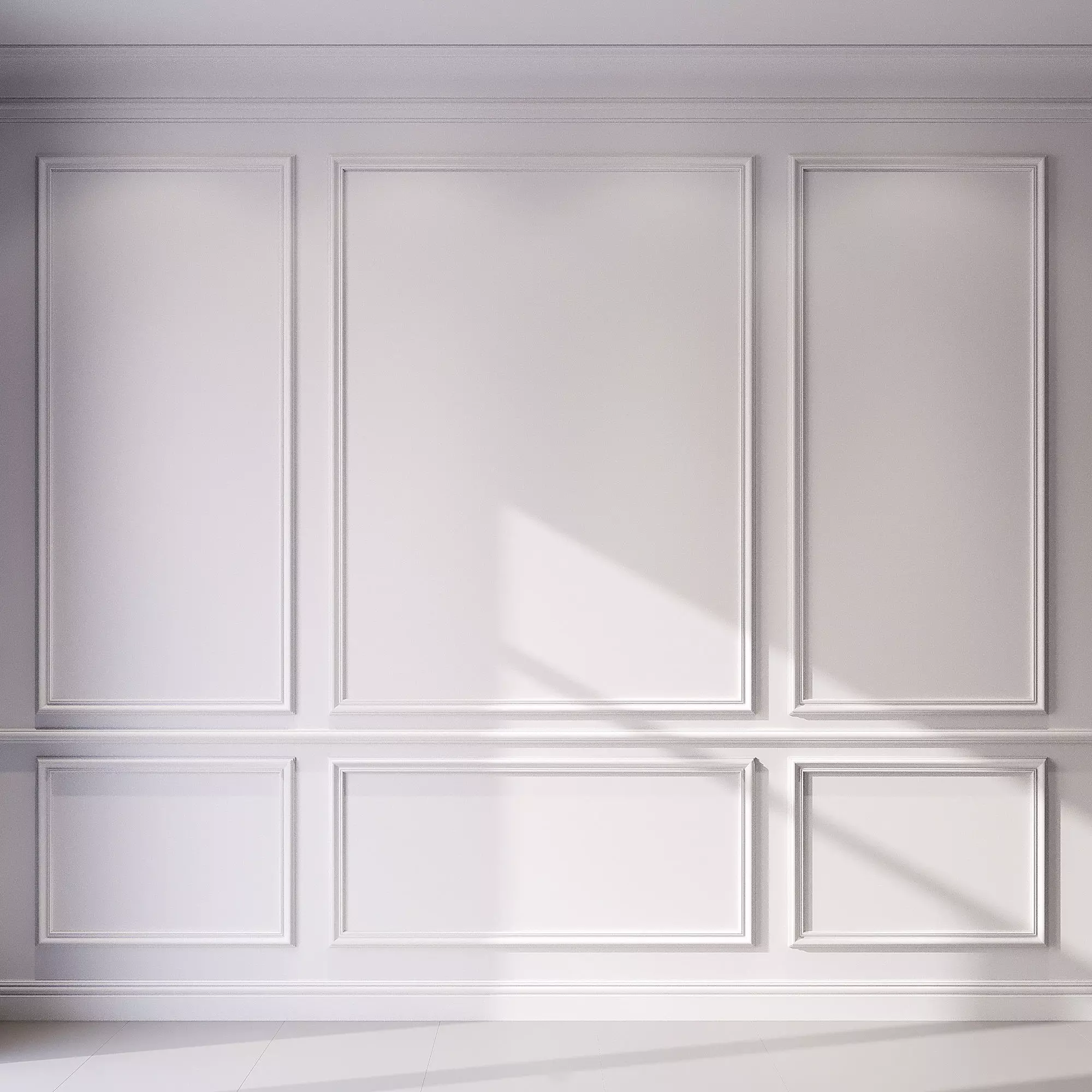 Wall moulding neoclassic 3D model_0