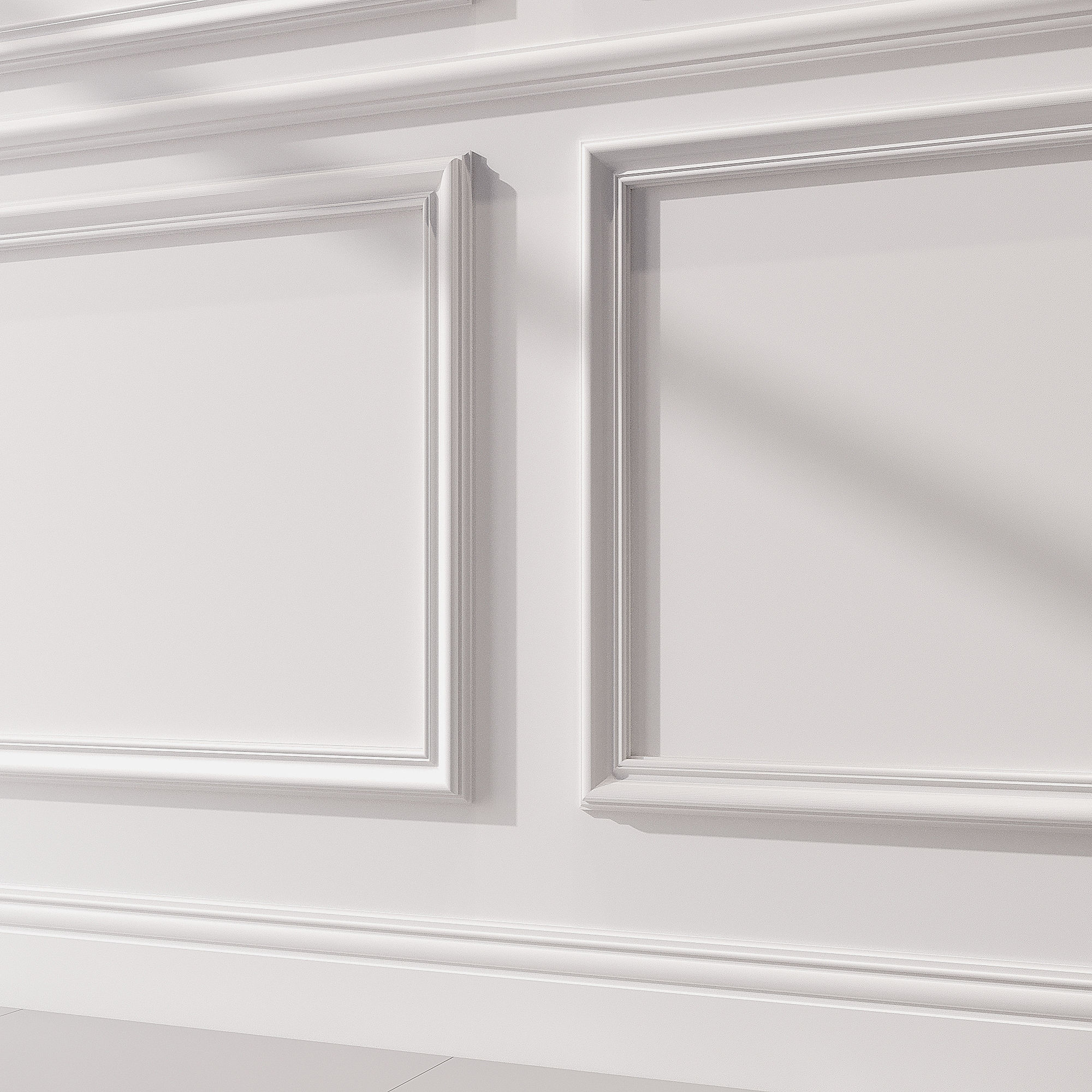 Wall moulding neoclassic 3D model_1