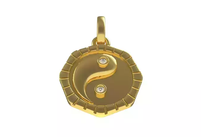 Small  Charm Necklace Diamond Pendant