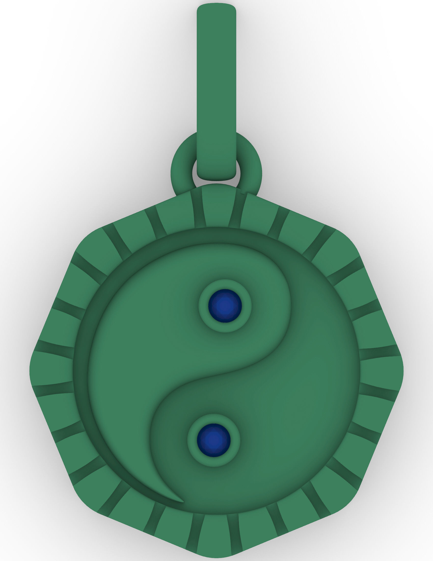 Small Charm Necklace Diamond Pendant 3D print model_23