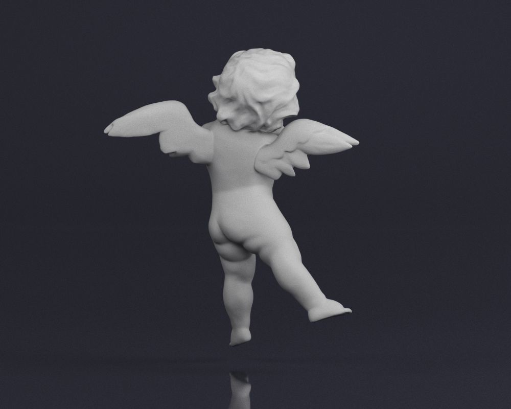 001519 Heavenly Melodies Elegant Angel Flutist 3D print model_2