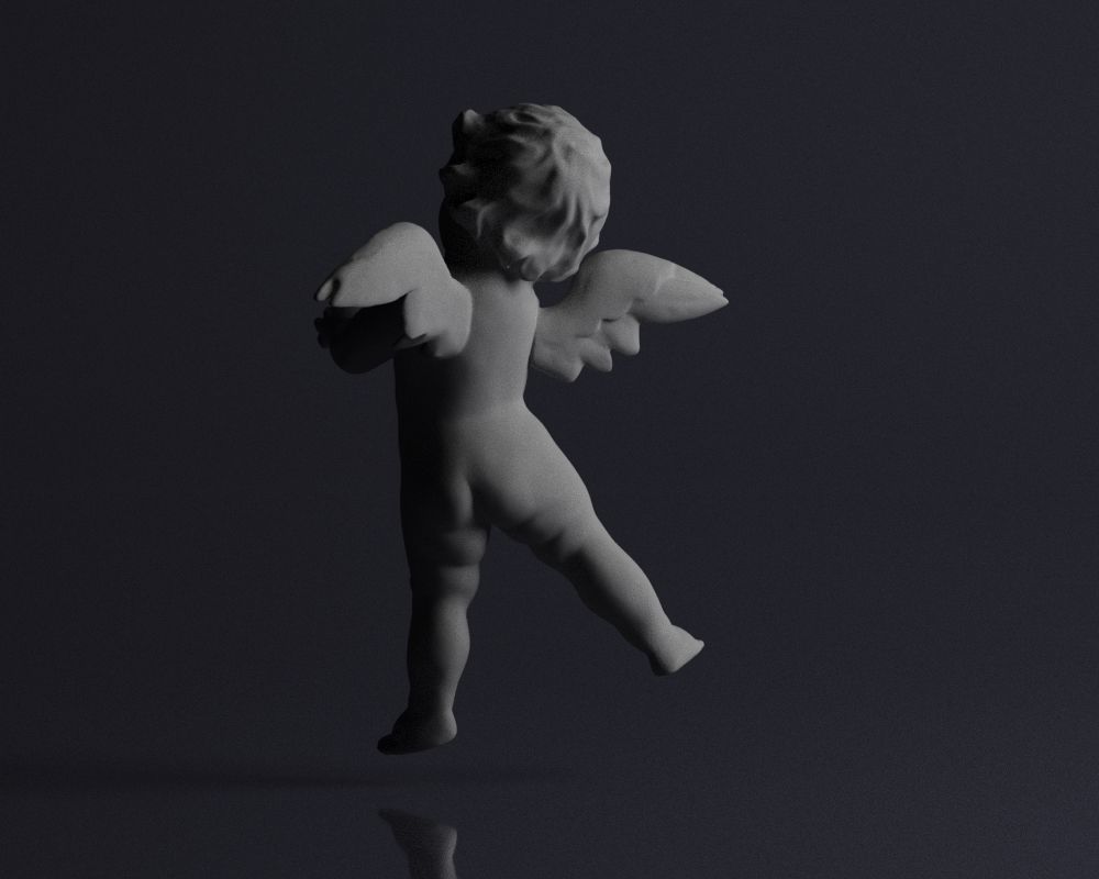 001519 Heavenly Melodies Elegant Angel Flutist 3D print model_6