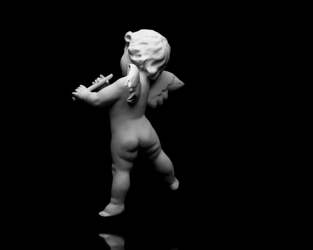 001519 Heavenly Melodies Elegant Angel Flutist 3D print model_10