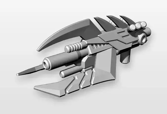 Spiker Blaster Accessory for TF Prime DREAD Vehicon 3D print model
