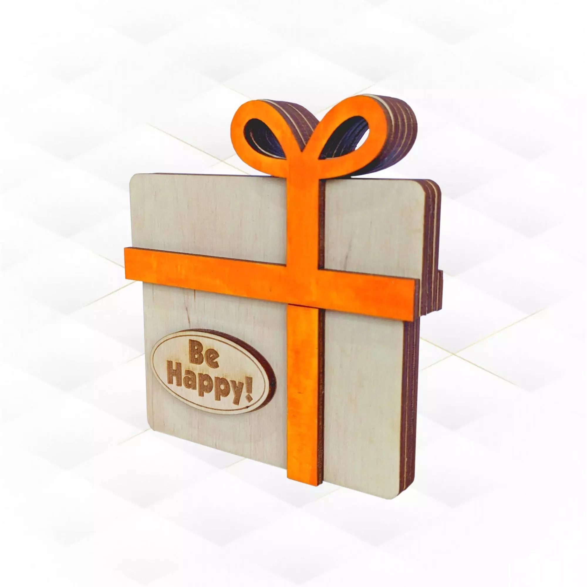 Unique Birthday Cover Case design laser cutting 3D print model_0