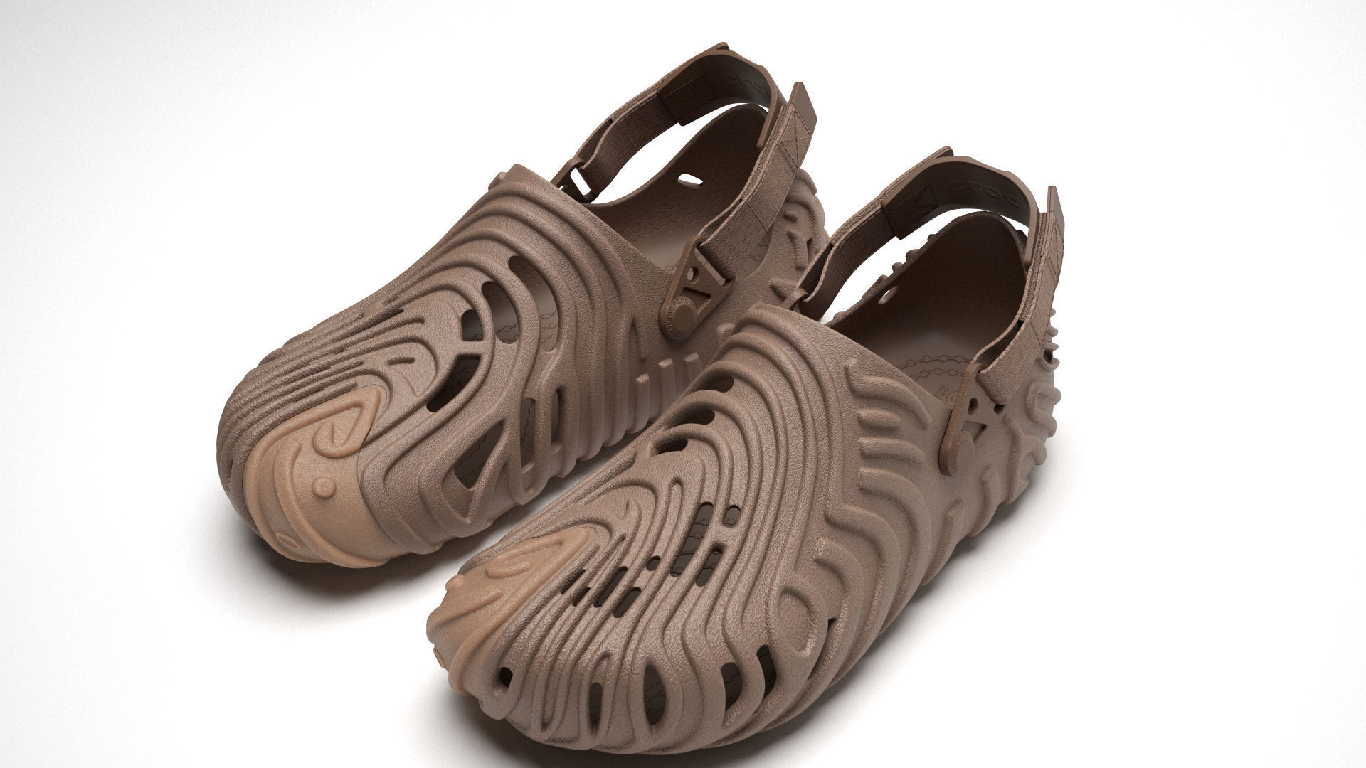 Crocs Pollex Clog Brown 3D model_4