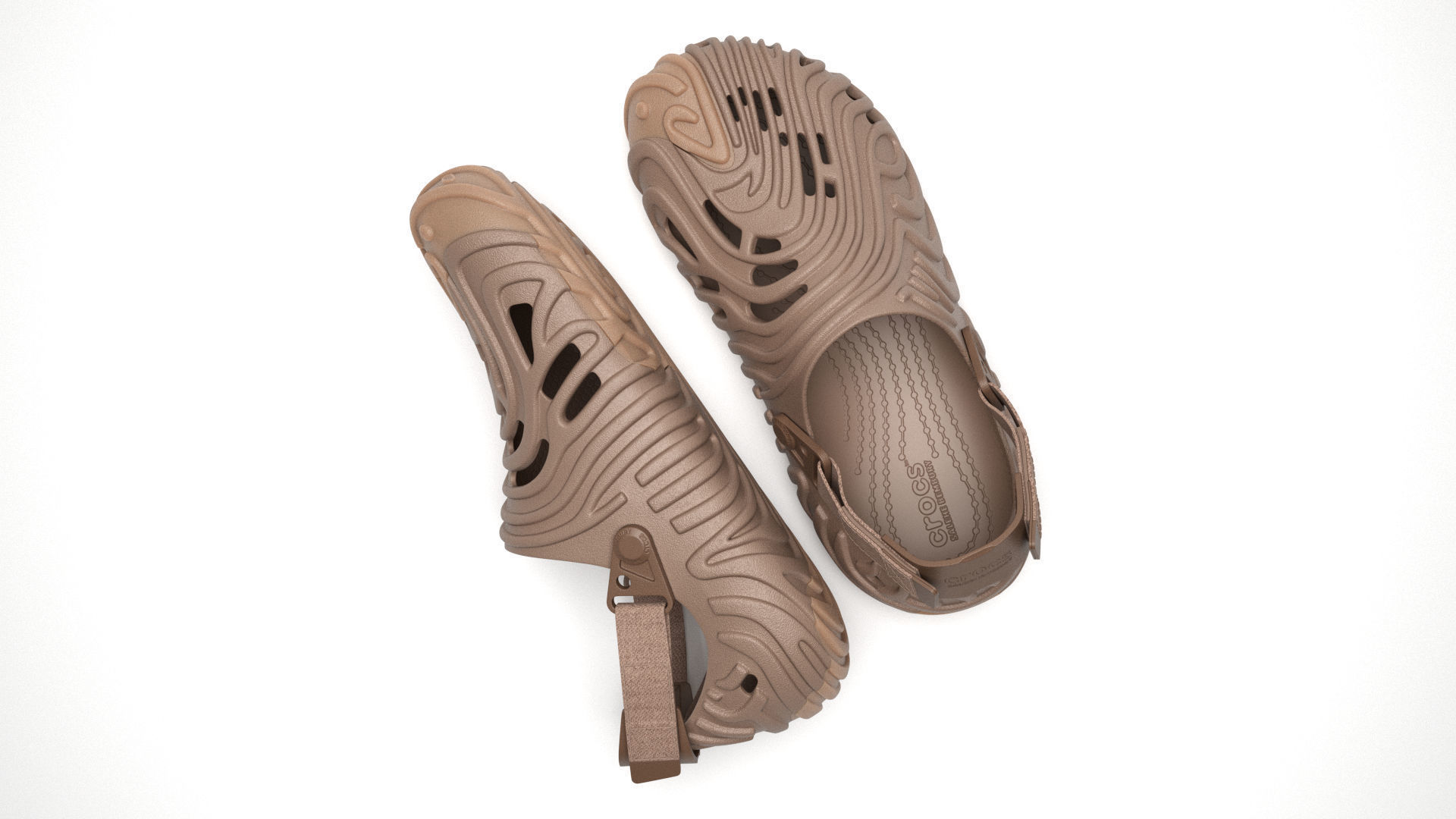 Crocs Pollex Clog Brown 3D model_2