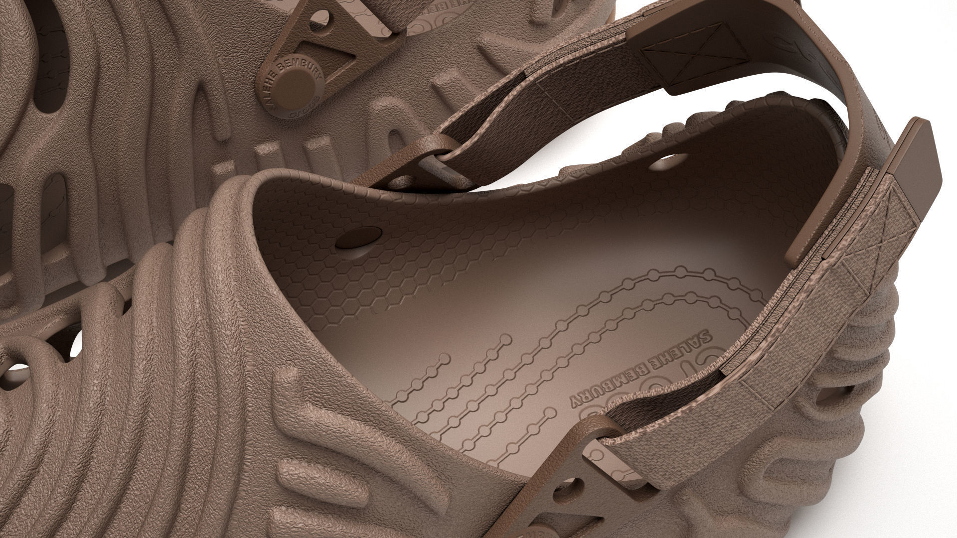 Crocs Pollex Clog Brown 3D model_11