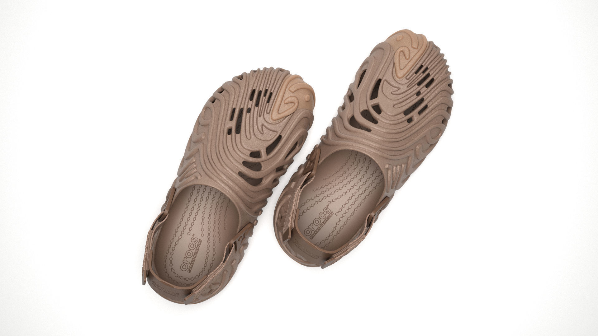 Crocs Pollex Clog Brown 3D model_3