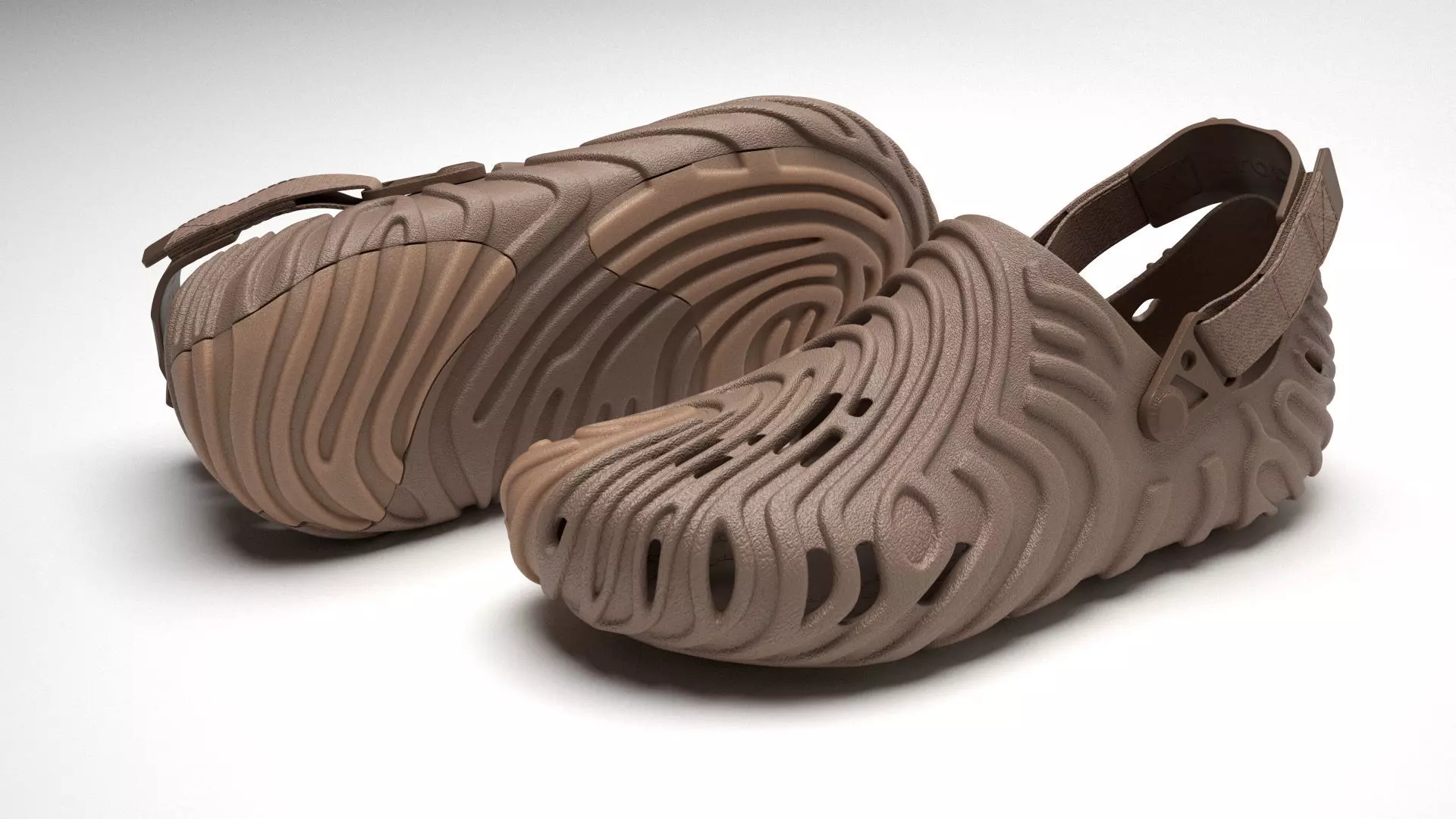Crocs Pollex Clog Brown 3D model_0