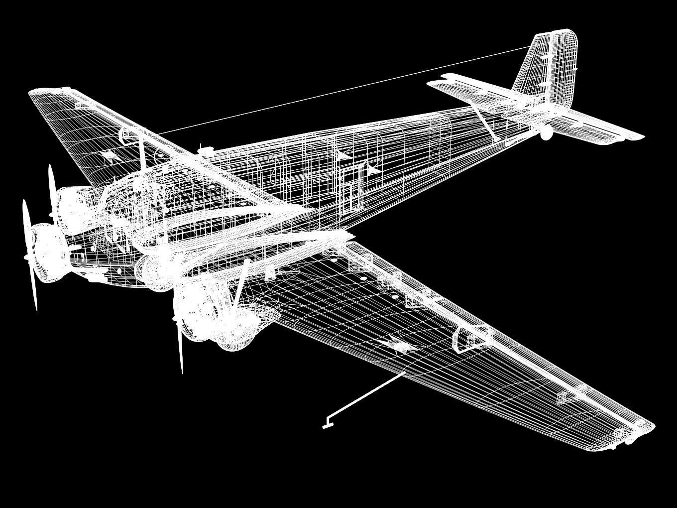 Junkers Ju52 3D model_12