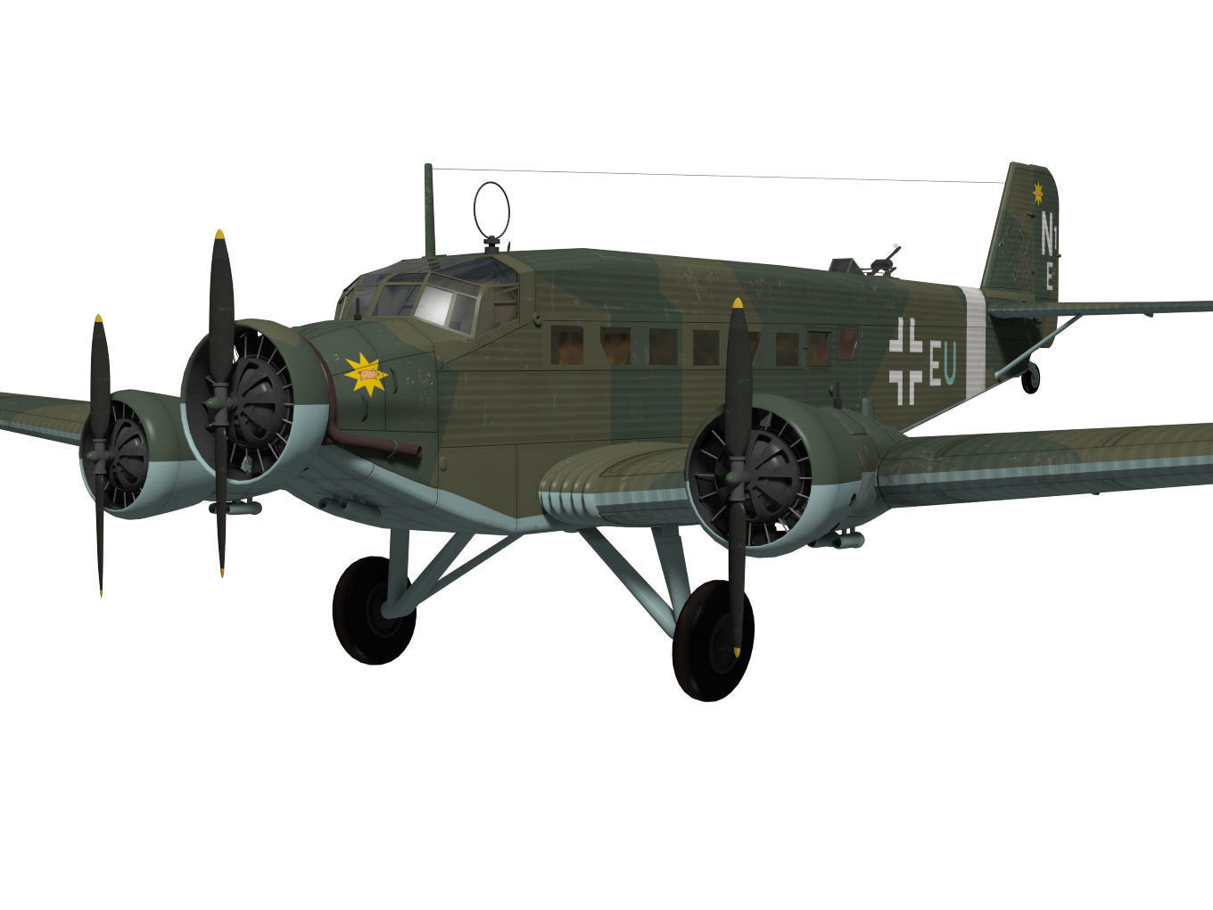 Junkers Ju52 3D model_4