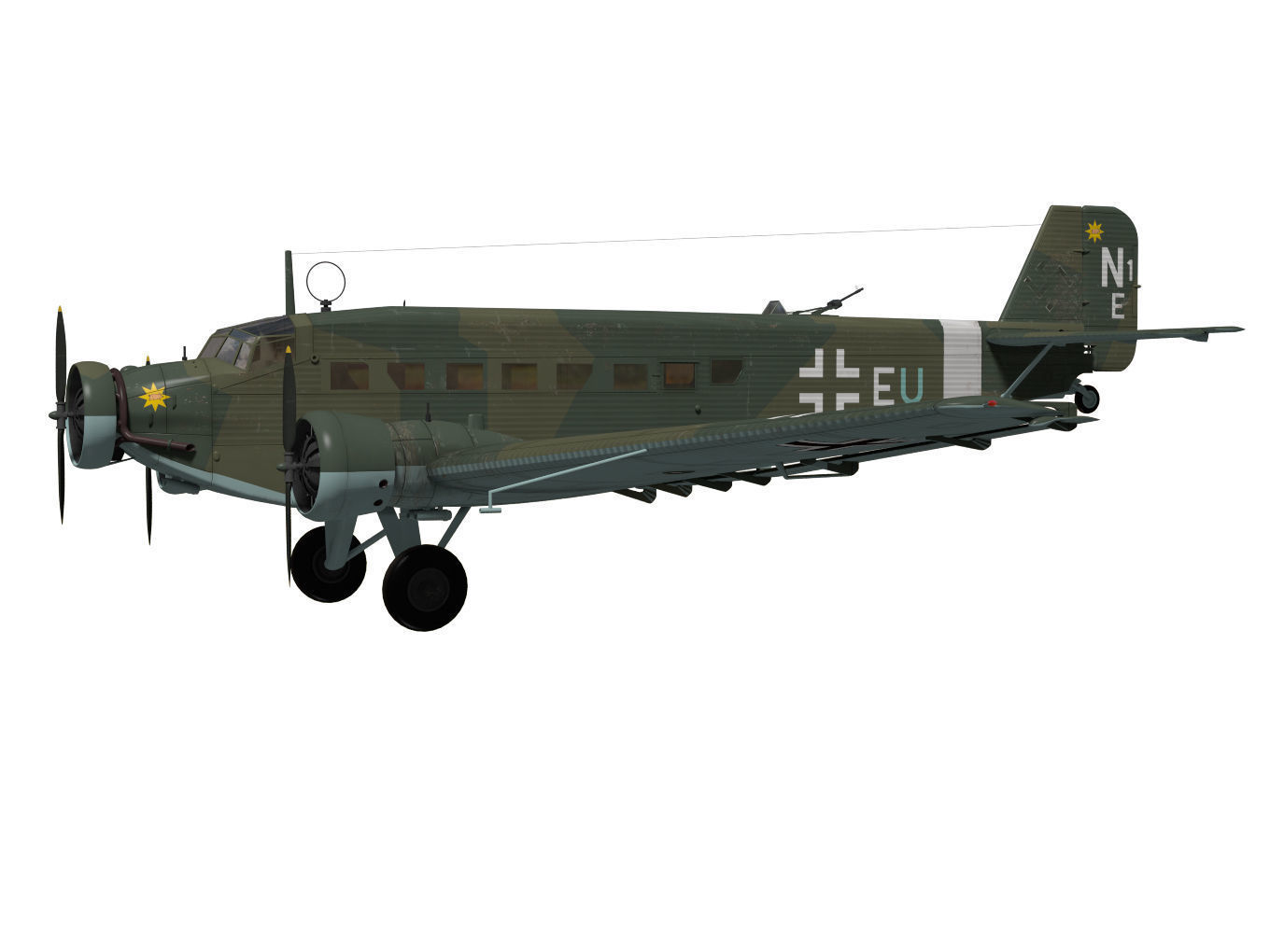 Junkers Ju52 3D model_2
