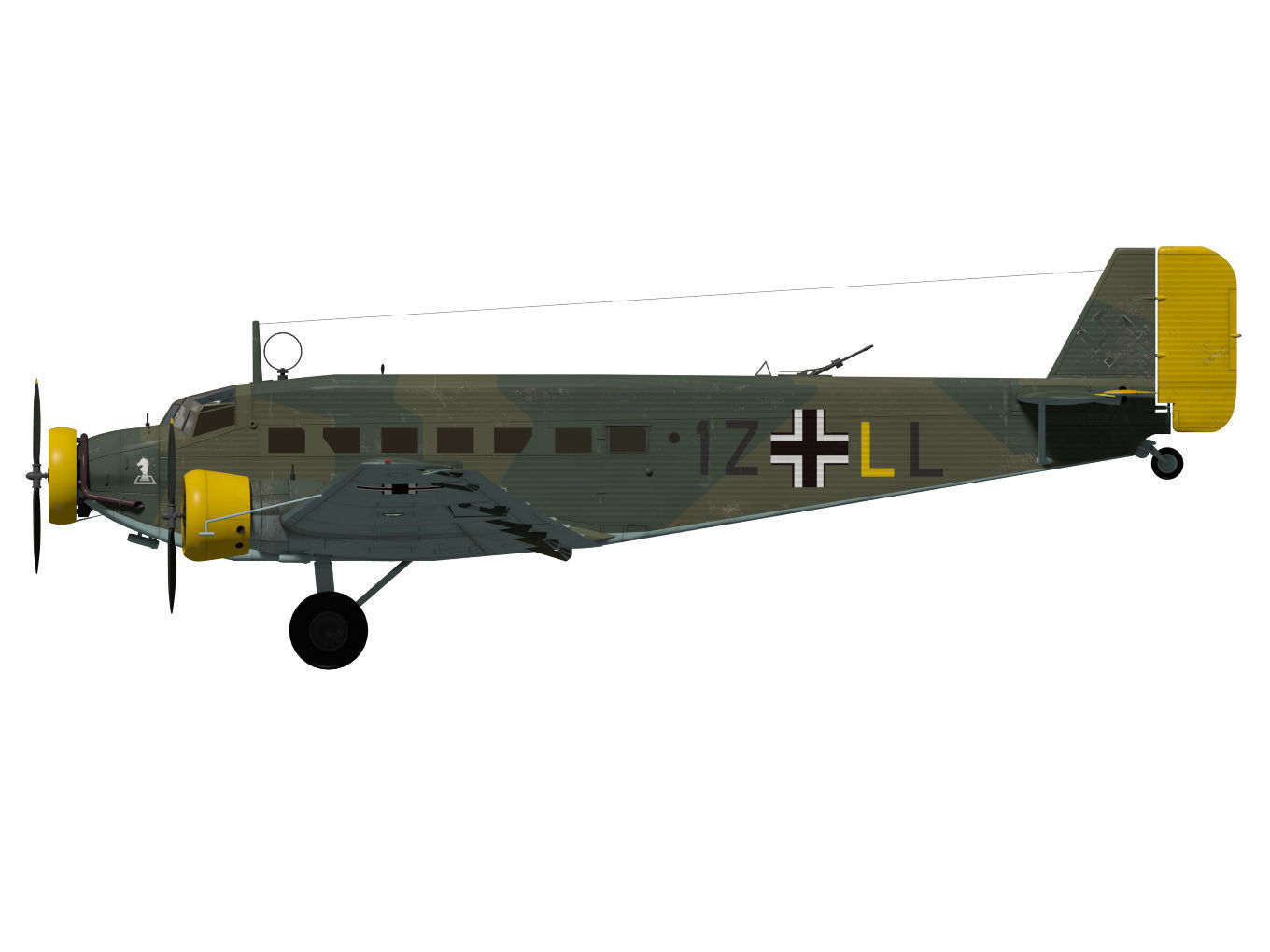 Junkers Ju52 3D model_8