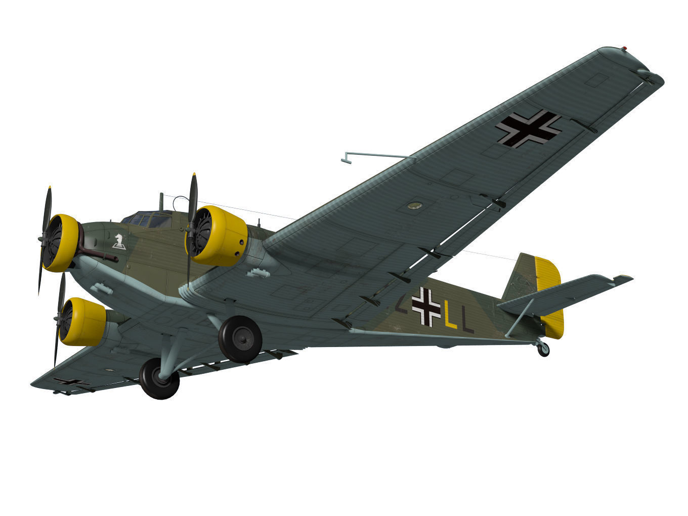 Junkers Ju52 3D model_3