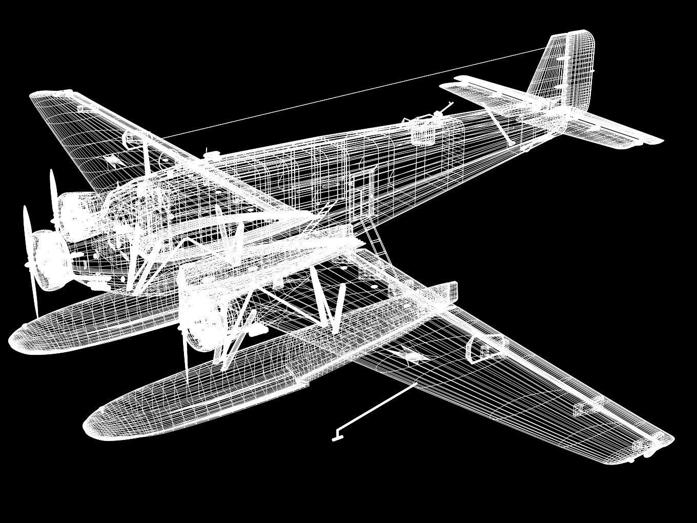 Junkers Ju52 3D model_12