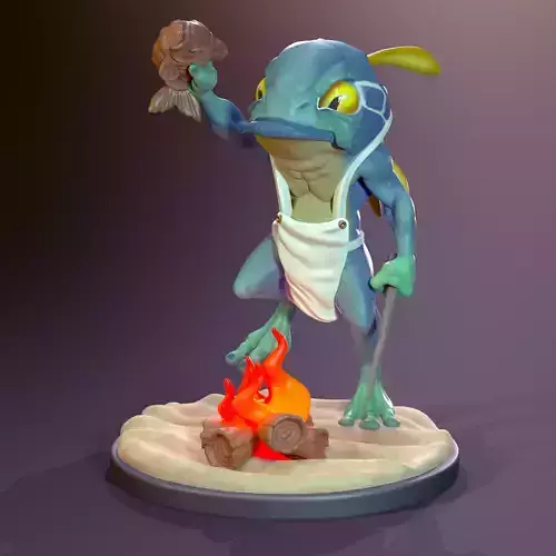 Captain Cookie Murloc Jumping 3D print model