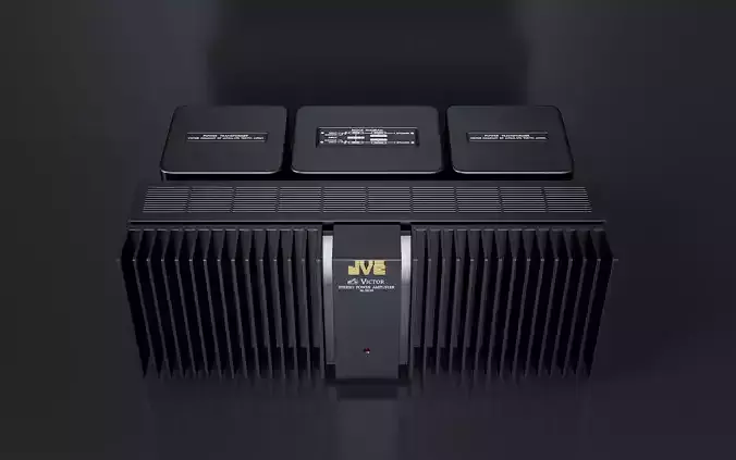 Vintage stereo  power amplifier  3D model