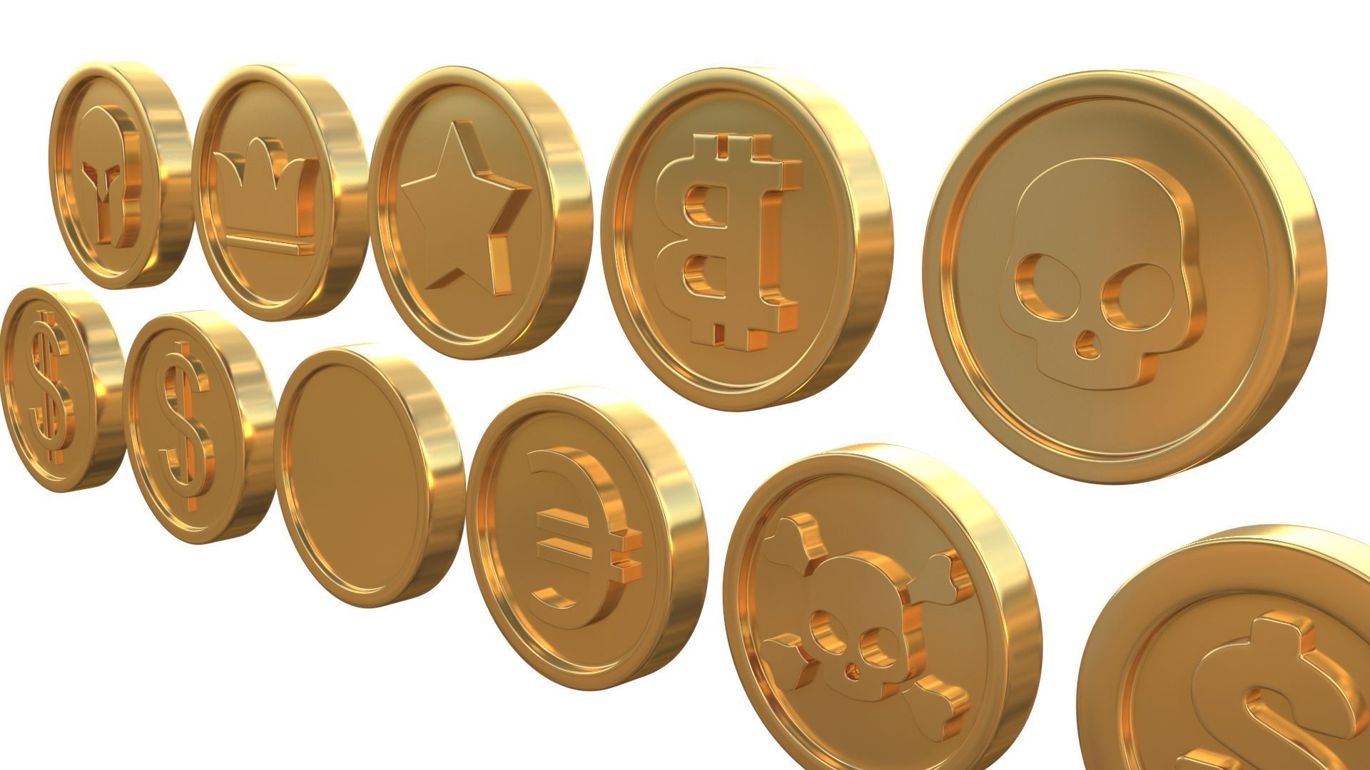 Coins 3D model_6