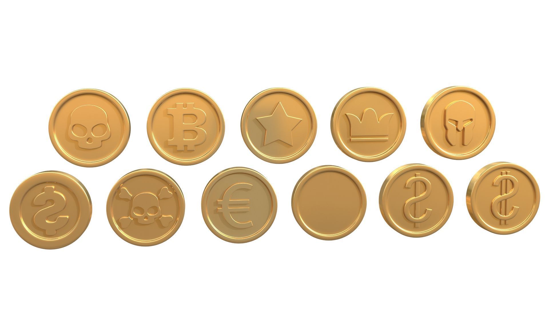 Coins 3D model_2
