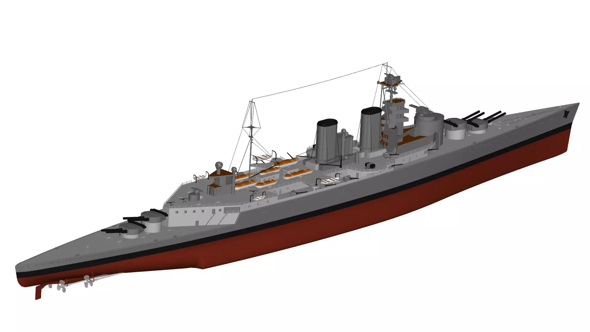 Battleship 3D model_0
