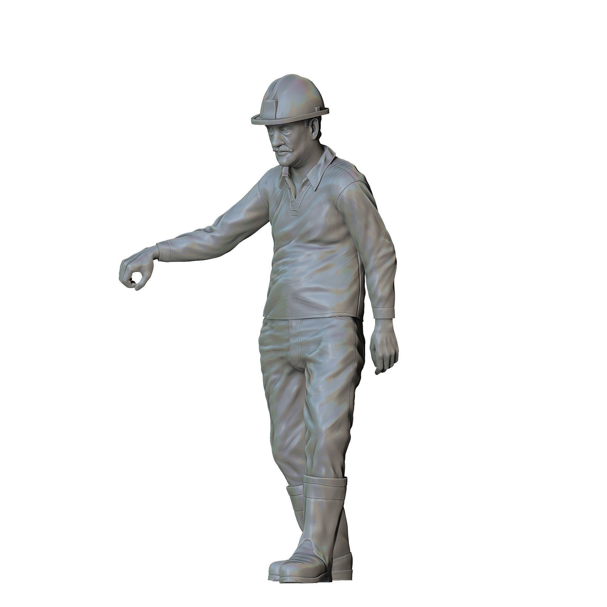 N1 Farmers Man with Scythe 3D print model_25