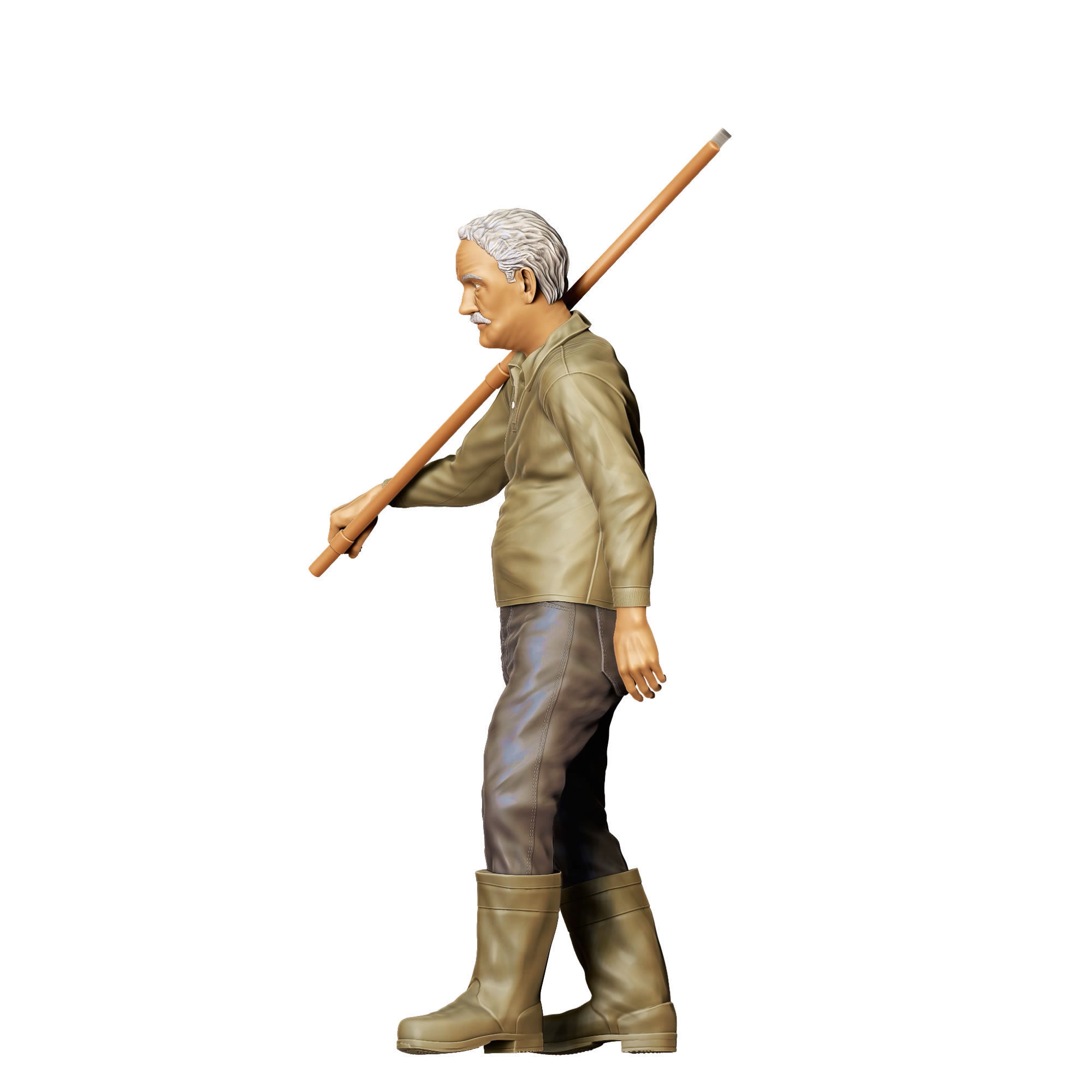 N1 Farmers Man with Scythe 3D print model_19