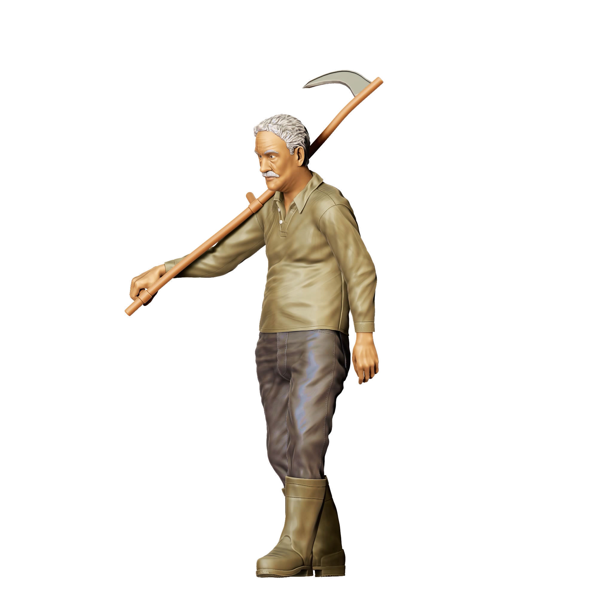 N1 Farmers Man with Scythe 3D print model_21