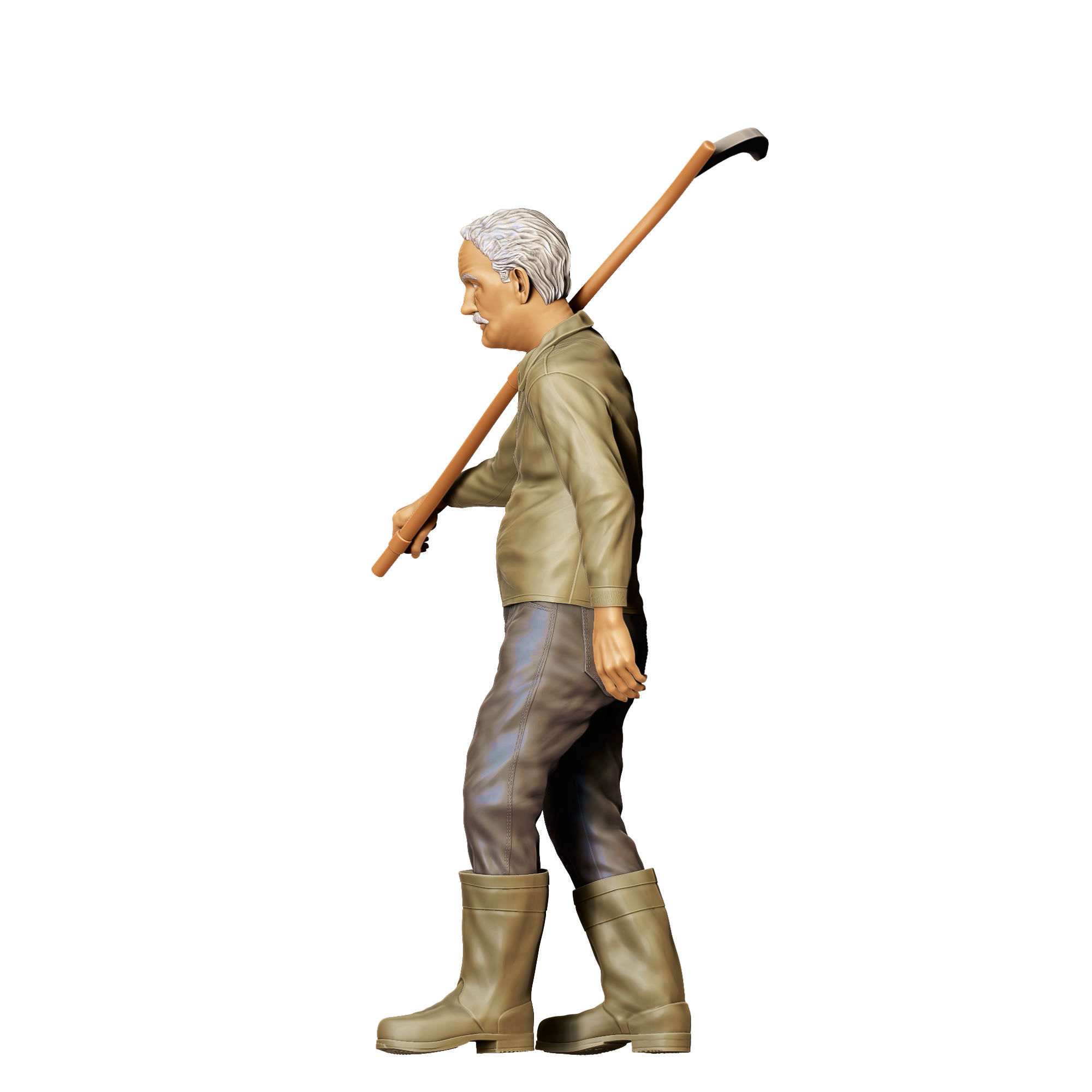 N1 Farmers Man with Scythe 3D print model_18