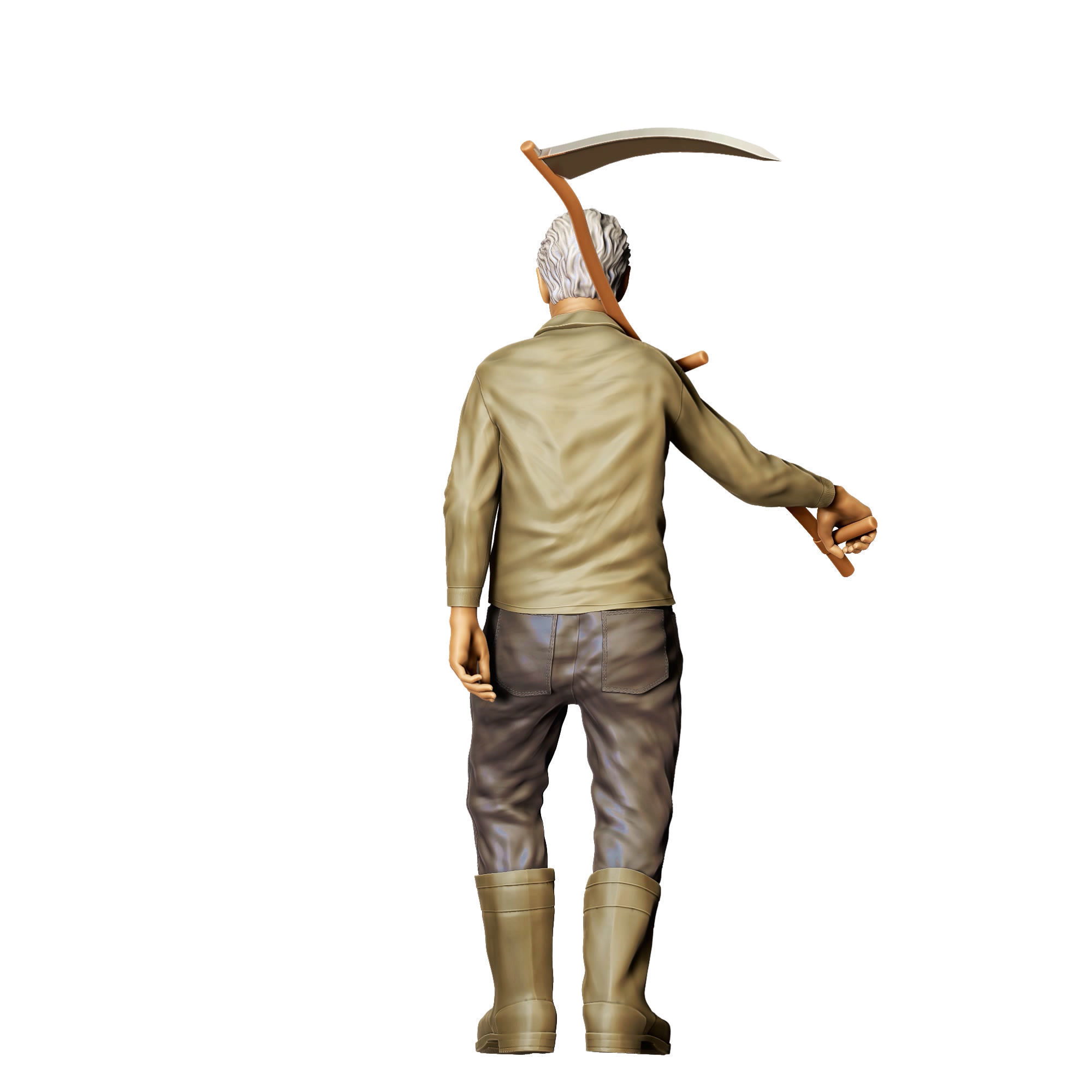 N1 Farmers Man with Scythe 3D print model_12