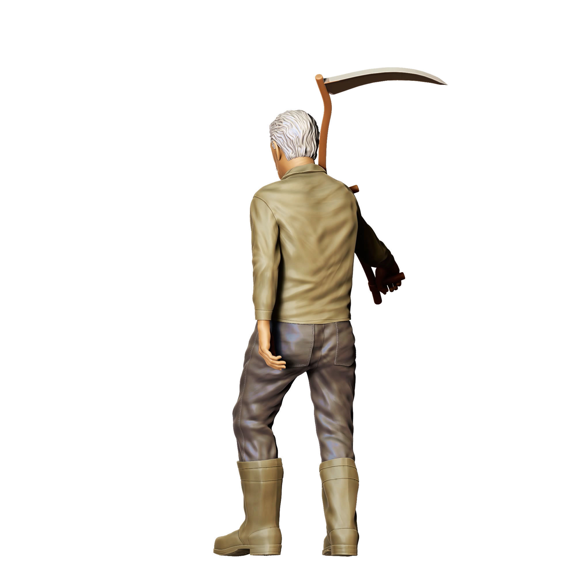 N1 Farmers Man with Scythe 3D print model_14