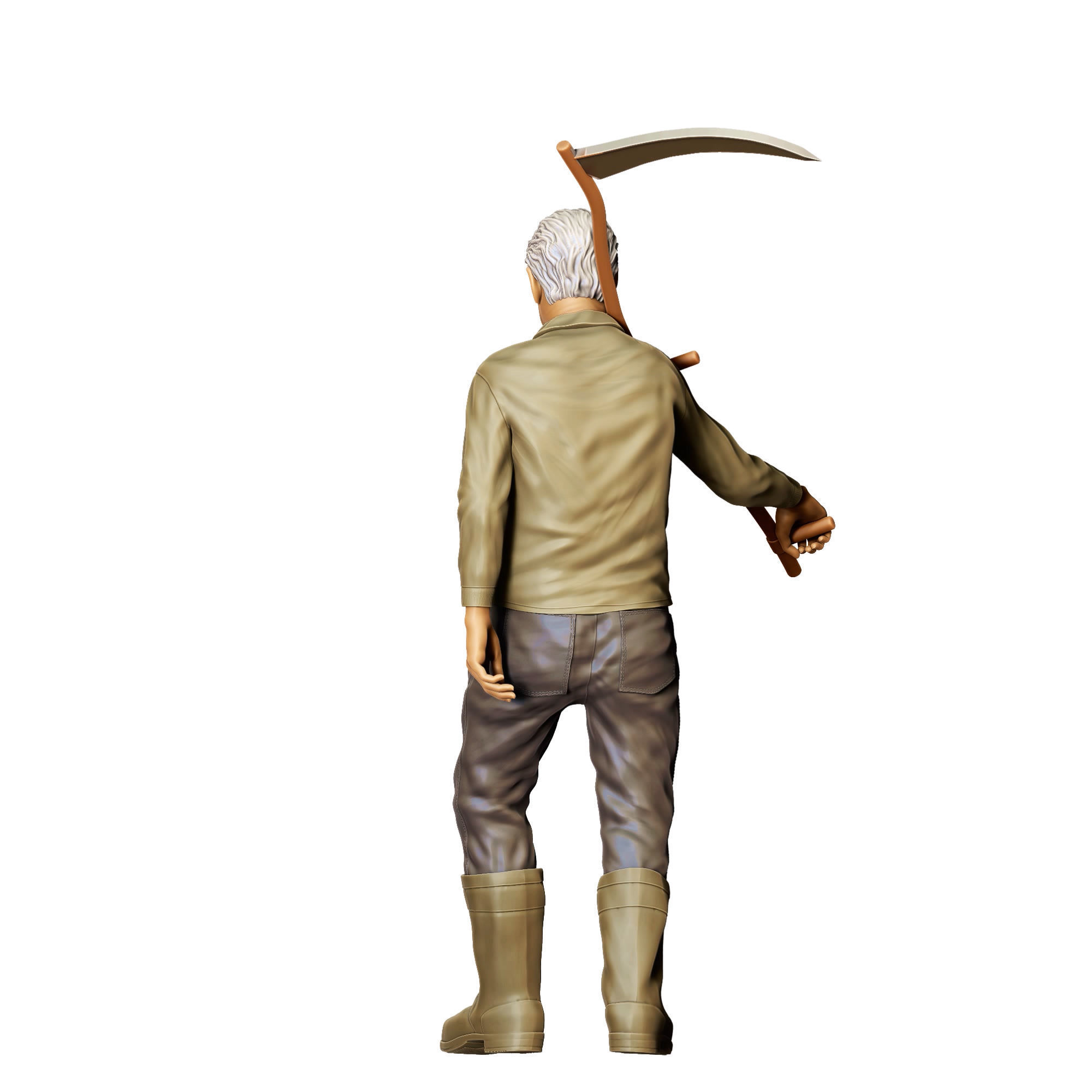 N1 Farmers Man with Scythe 3D print model_13