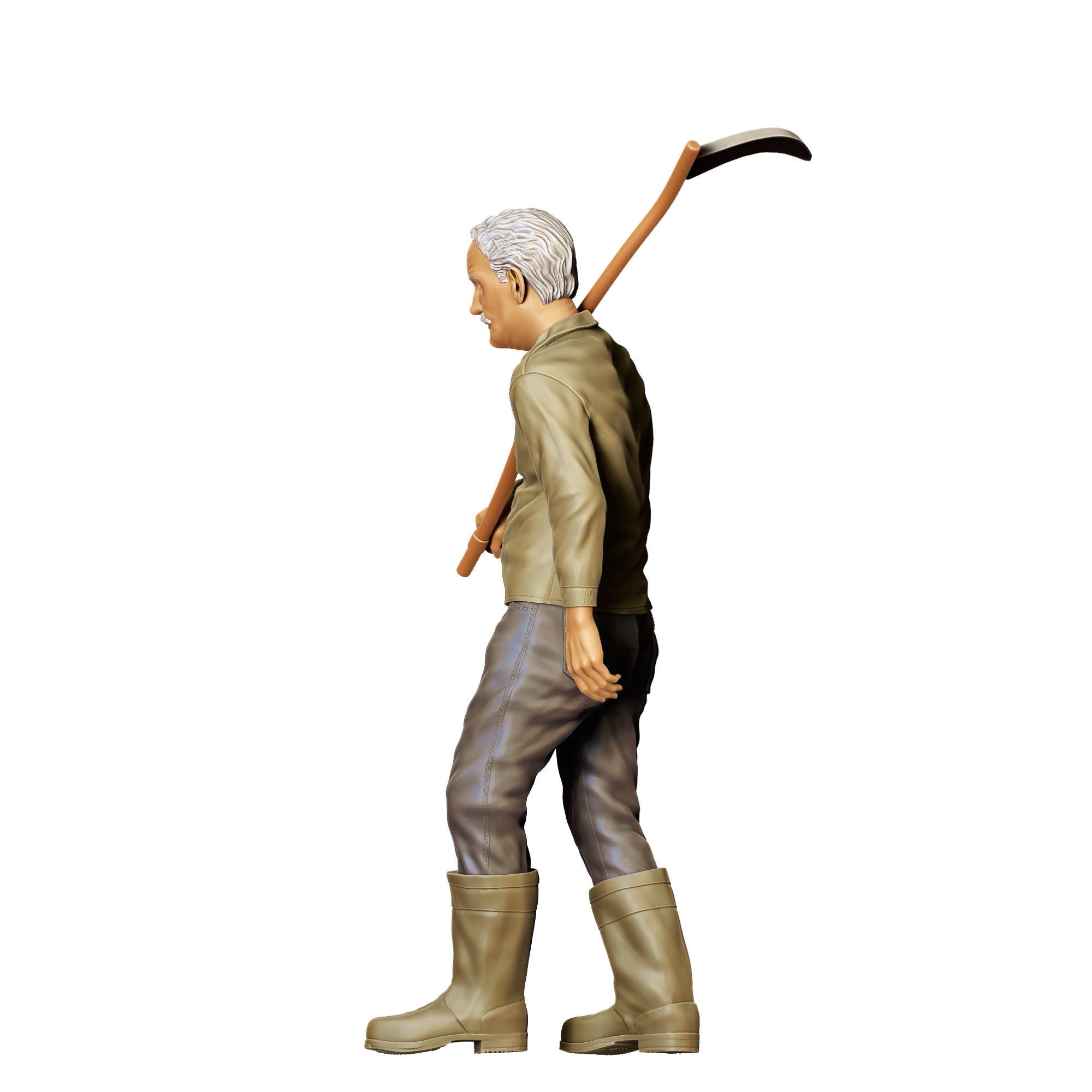 N1 Farmers Man with Scythe 3D print model_17