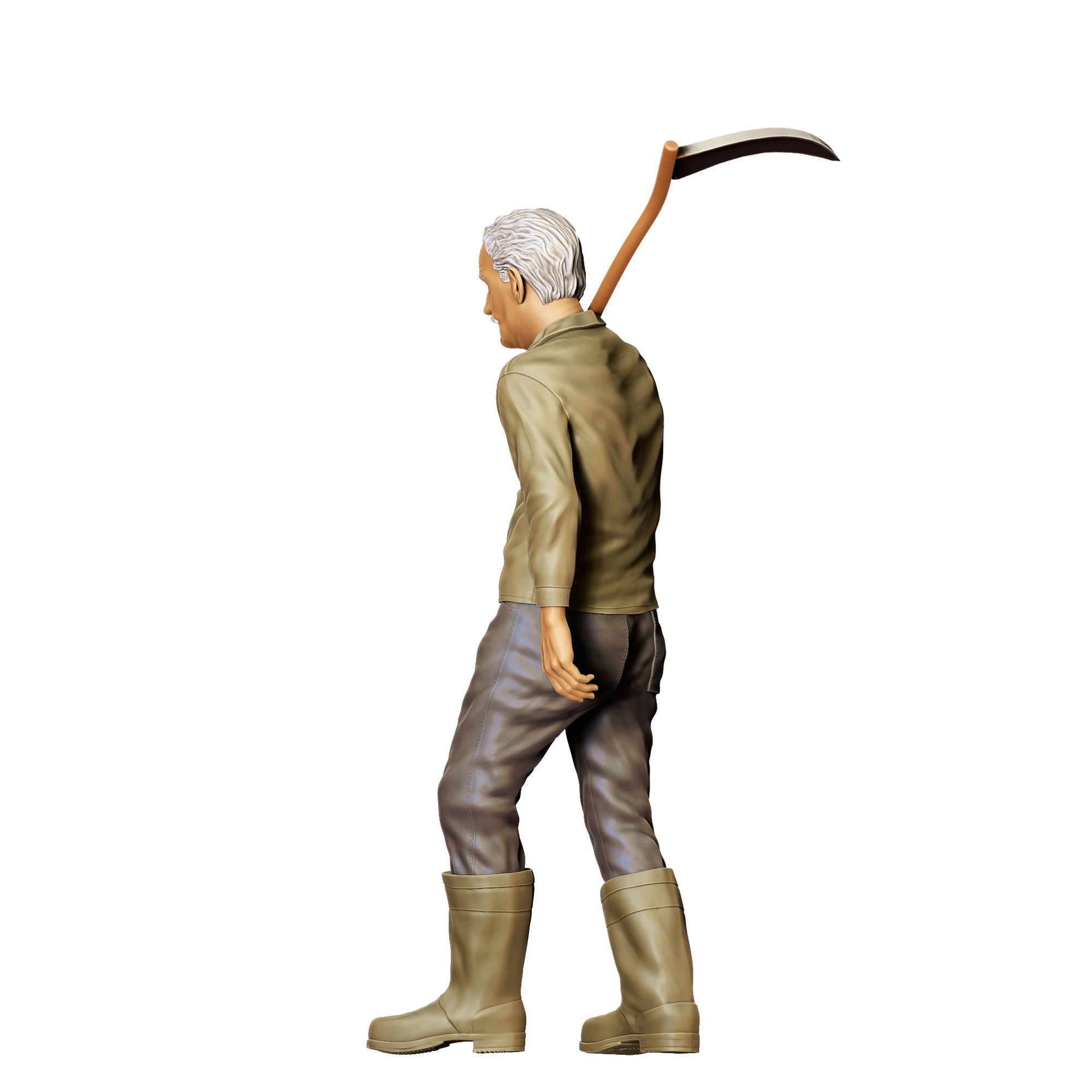N1 Farmers Man with Scythe 3D print model_16