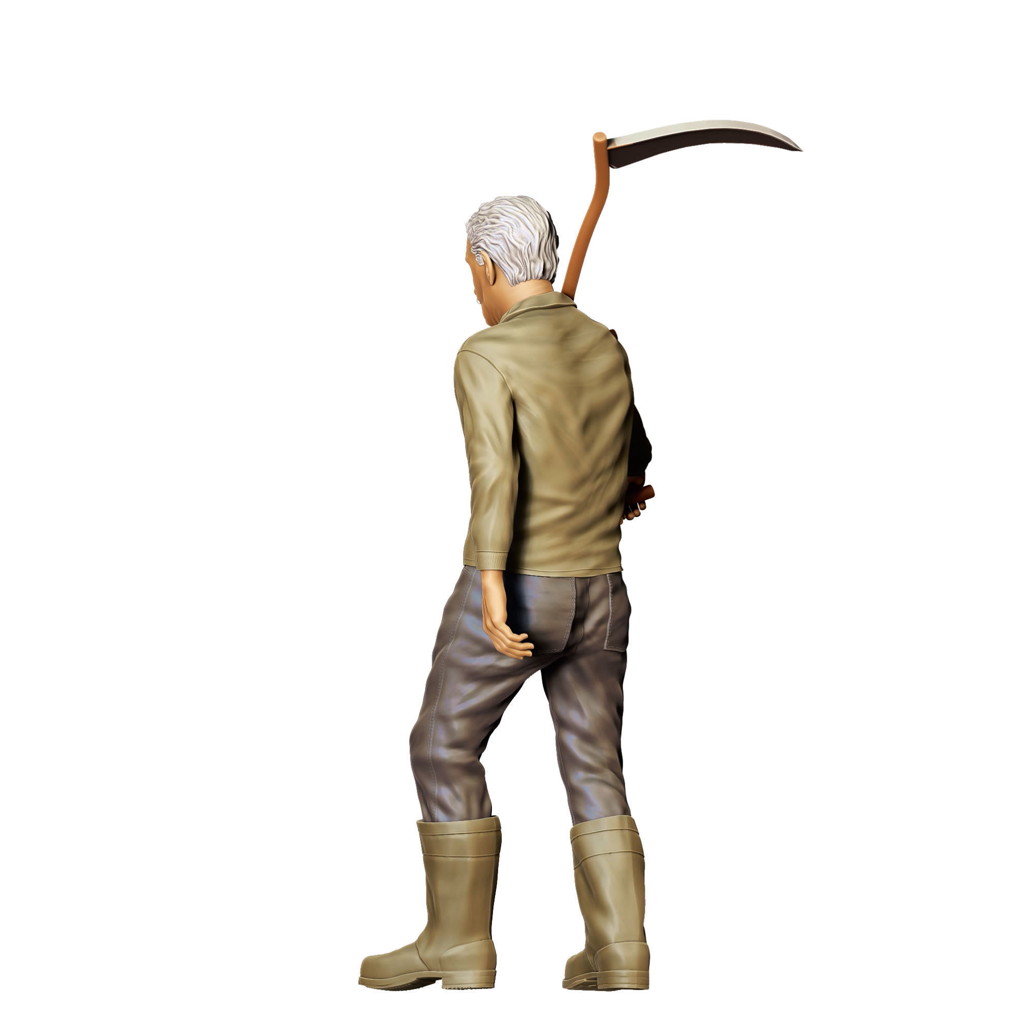 N1 Farmers Man with Scythe 3D print model_15