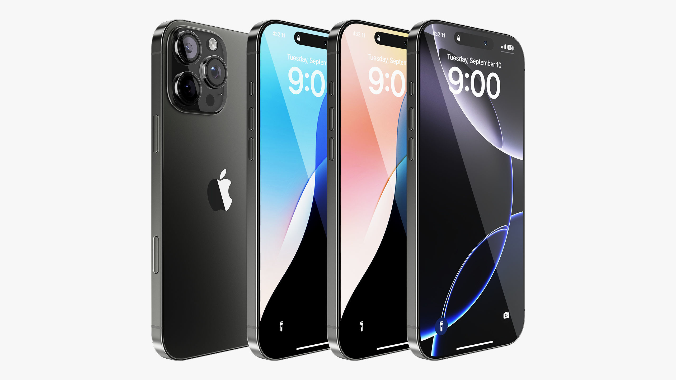 Apple iPhone 16 Pro  - Pro Max Black Titanium 3D model_1