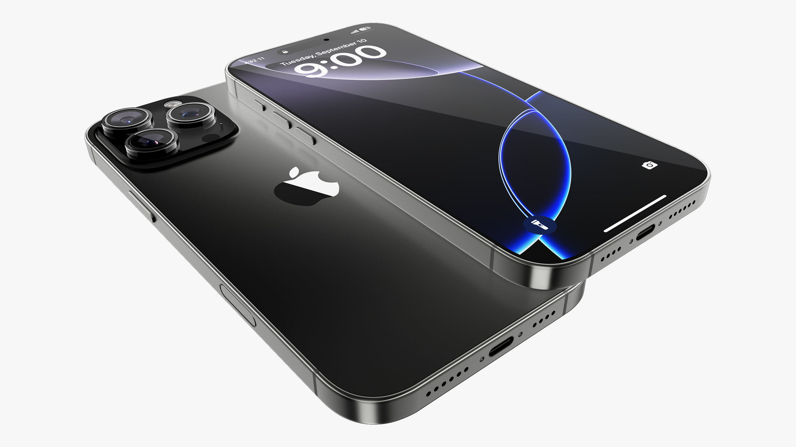 Apple iPhone 16 Pro  - Pro Max Black Titanium 3D model_15