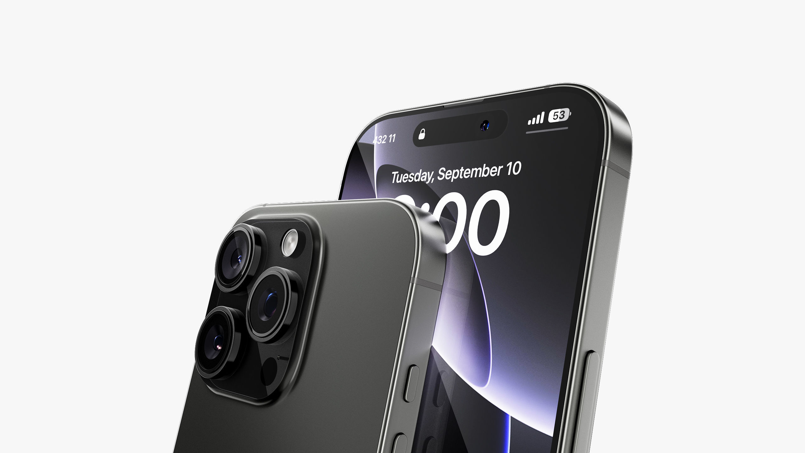 Apple iPhone 16 Pro  - Pro Max Black Titanium 3D model_10