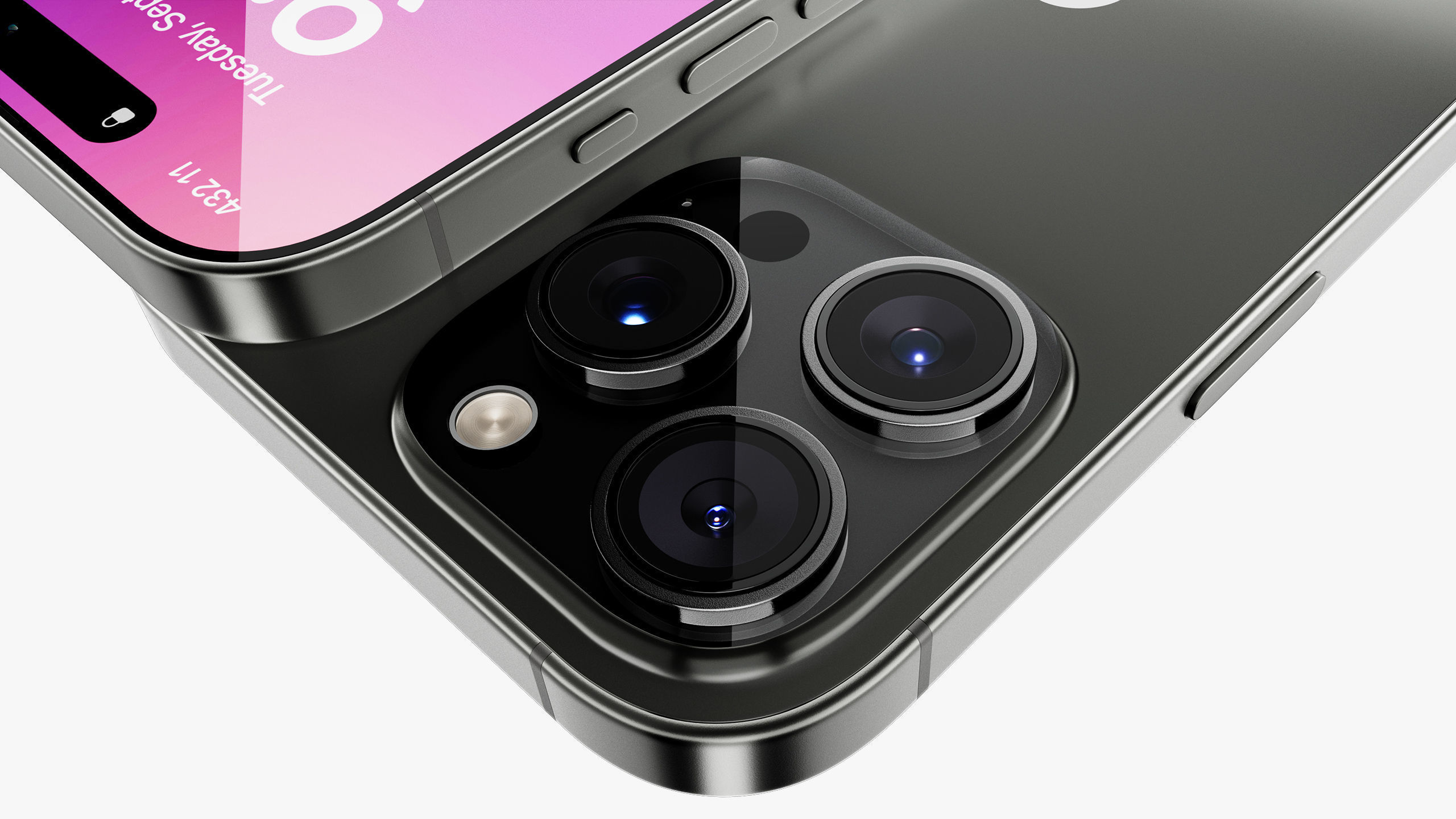Apple iPhone 16 Pro  - Pro Max Black Titanium 3D model_11