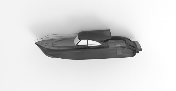 High speed boat 3D model