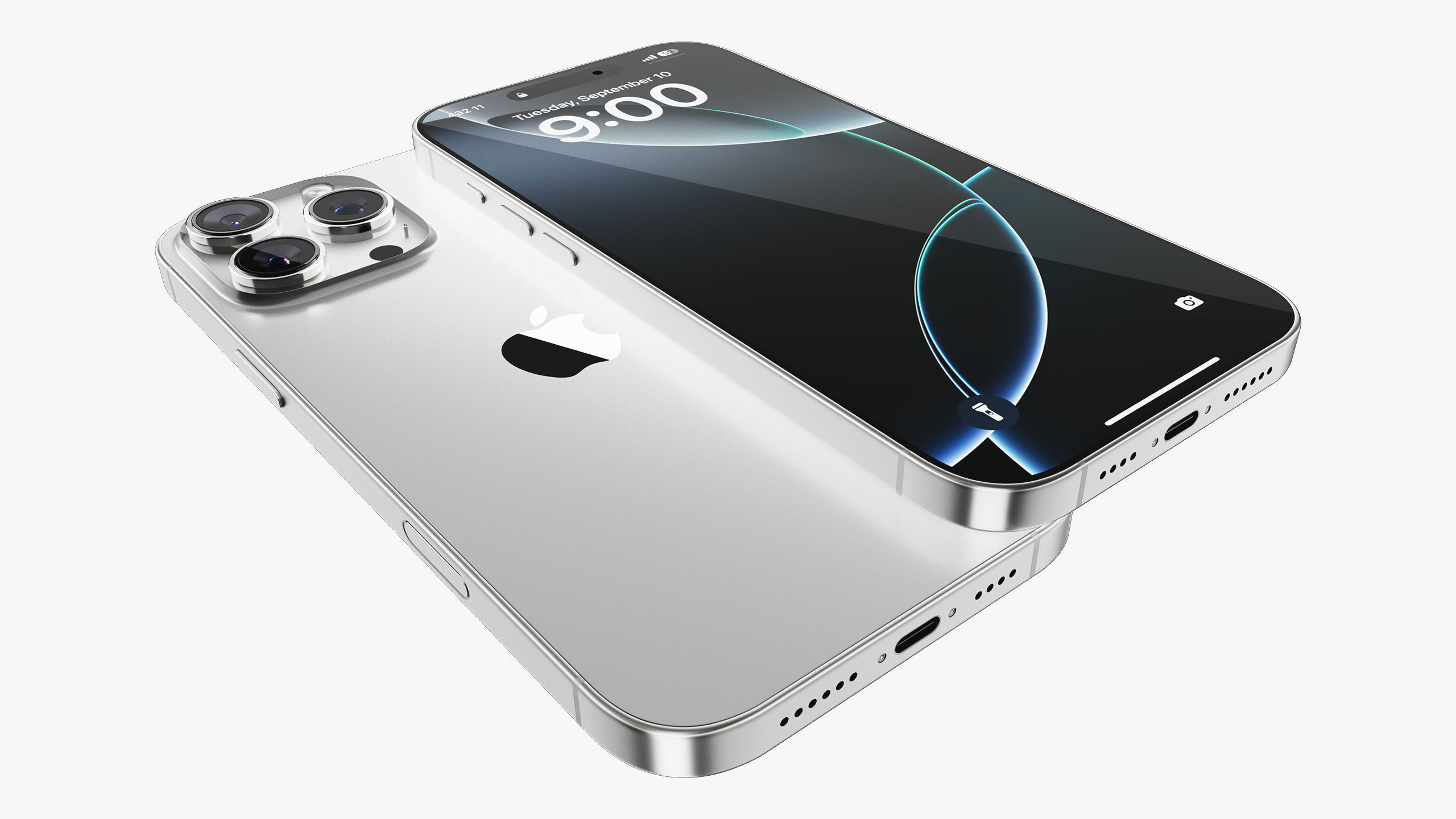 Apple iPhone 16 Pro - Pro Max White Titanium 3D model_15