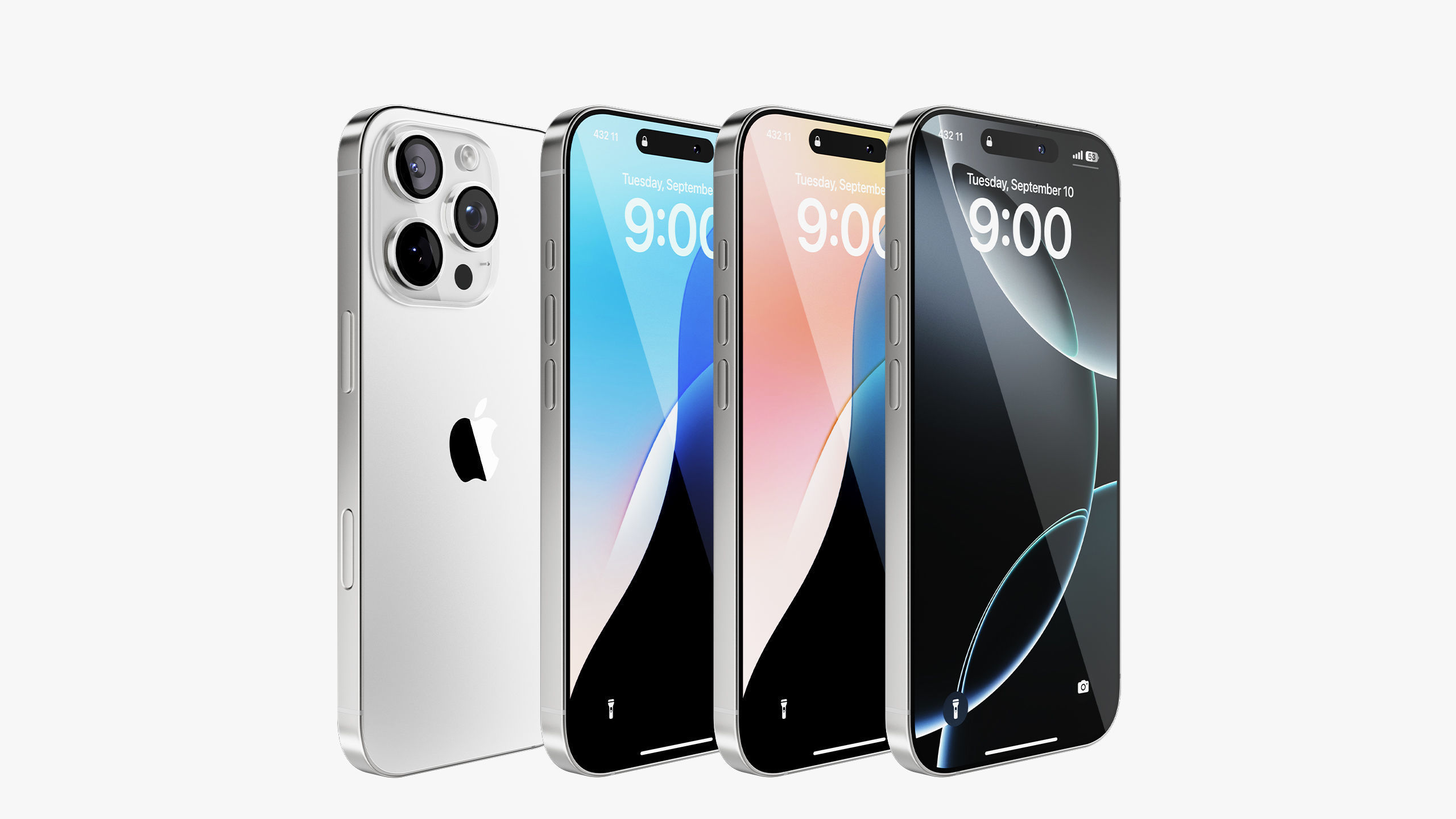 Apple iPhone 16 Pro - Pro Max White Titanium 3D model_2