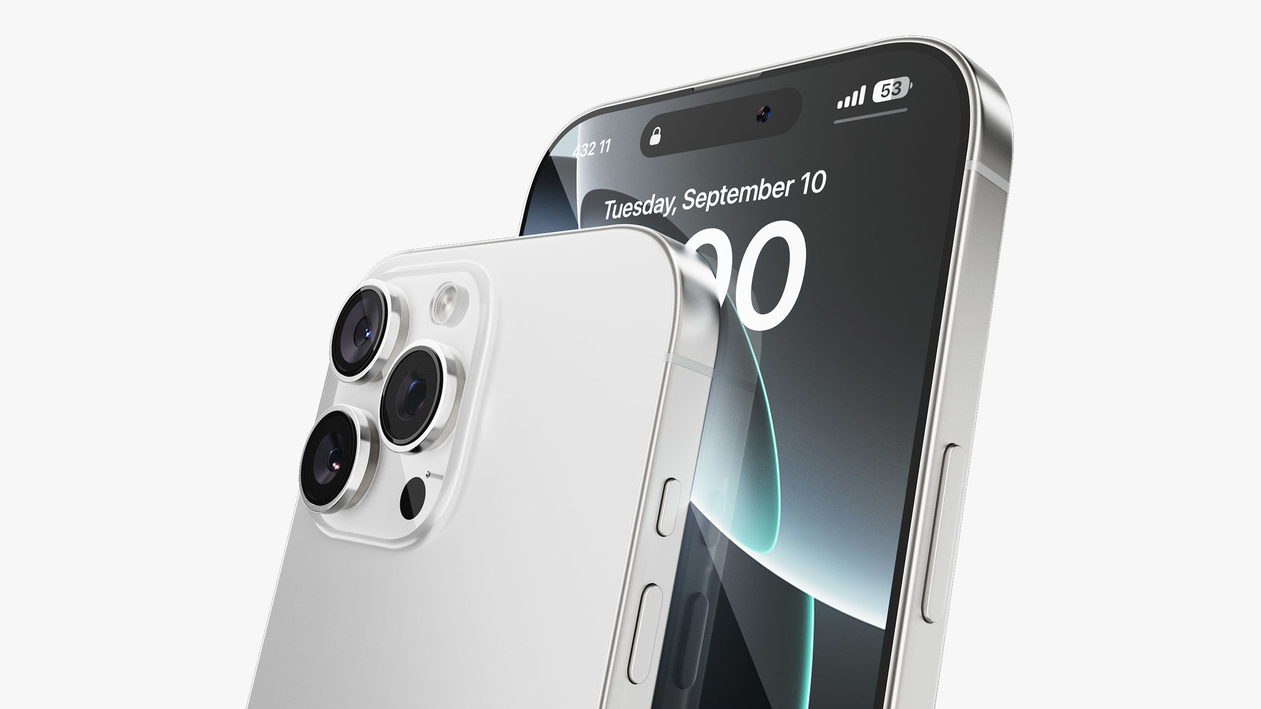 Apple iPhone 16 Pro - Pro Max White Titanium 3D model_9