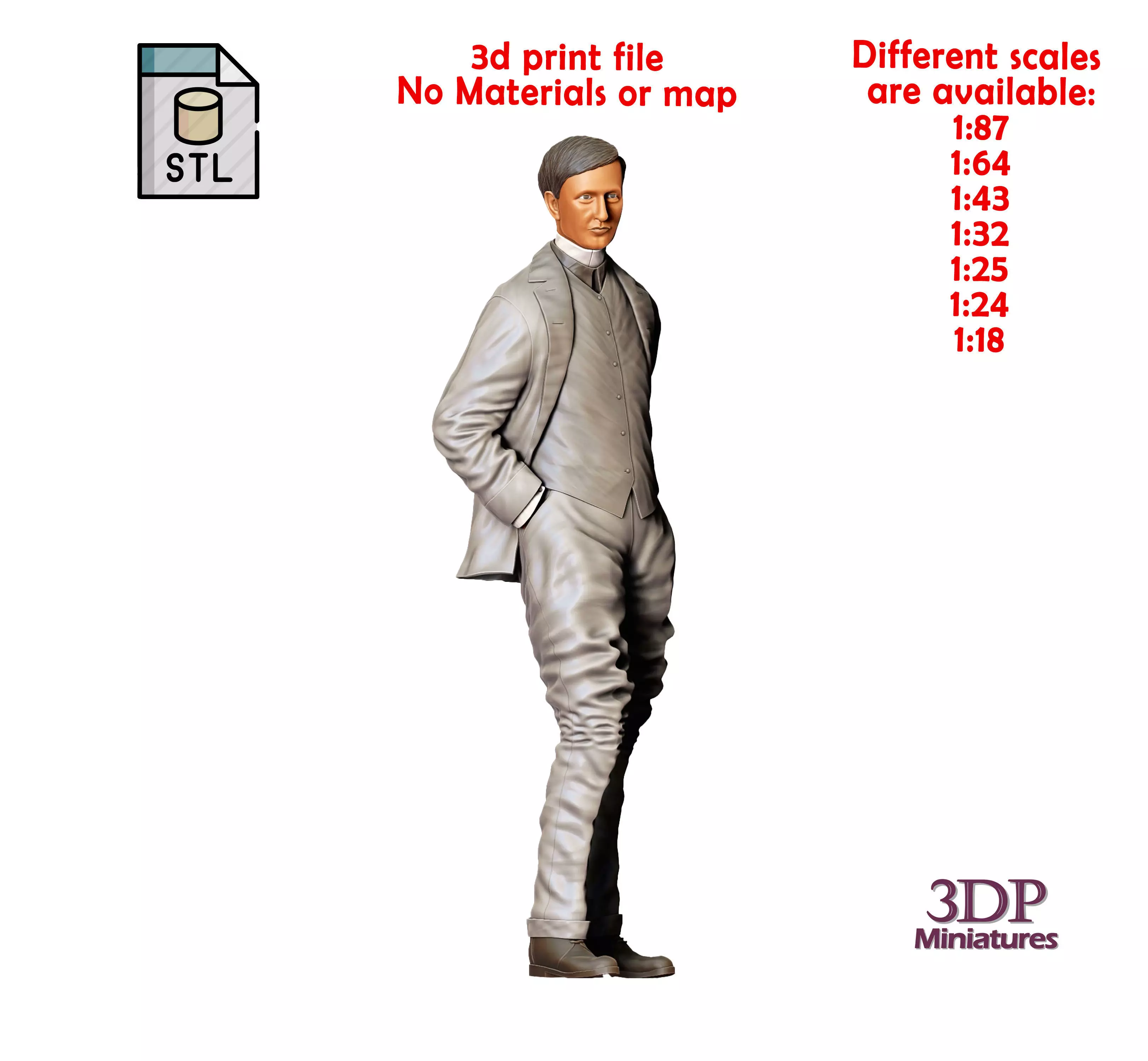 Ettore Bugatti automobile designer  3D print model_0